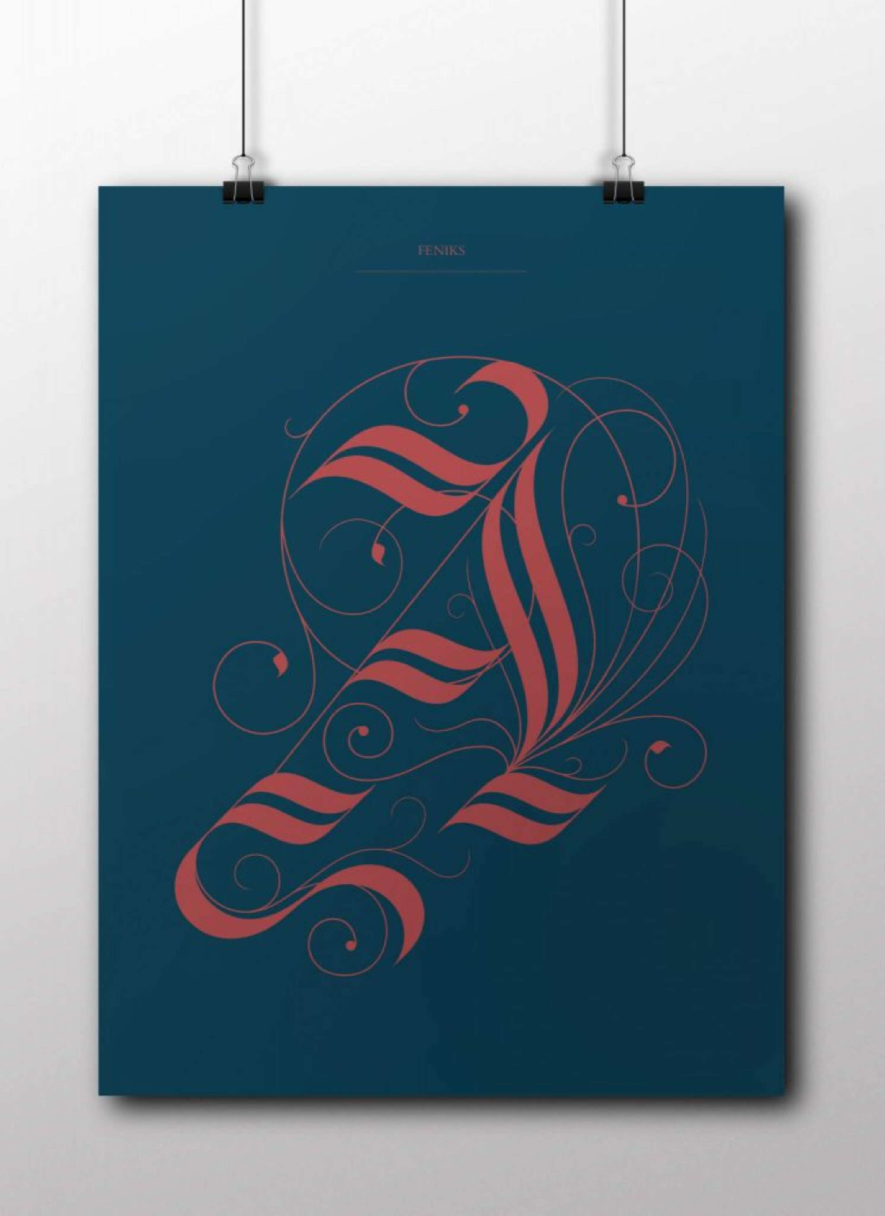 Feniks - typeface design by Aneta Burkiewicz