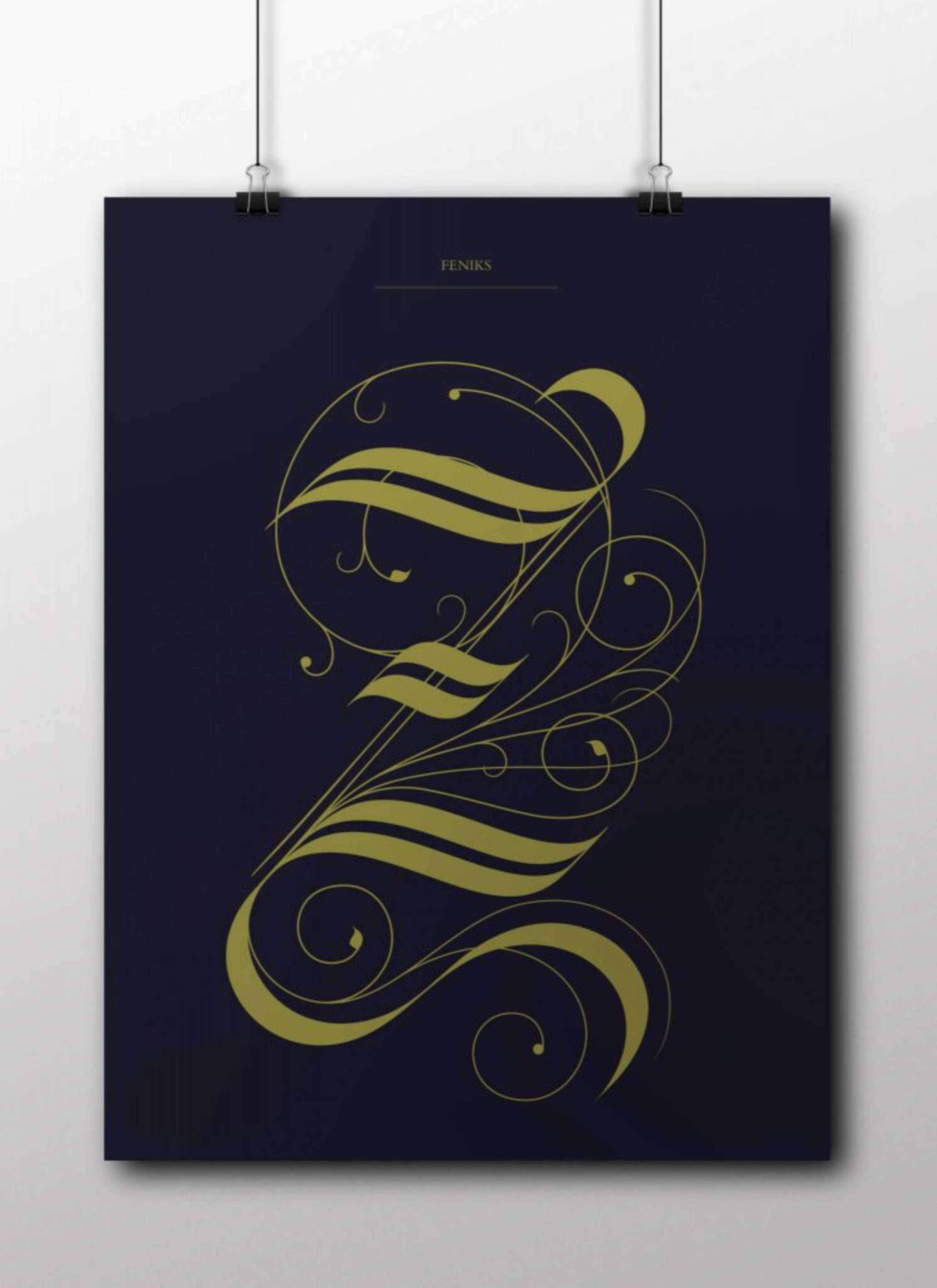 Feniks - typeface design by Aneta Burkiewicz