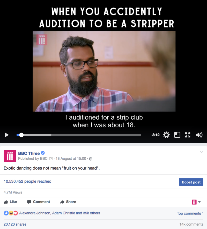 Romesh: Talking to Comedians in Caffs, Social Media Campaign for BBC Three by Hollie Copas