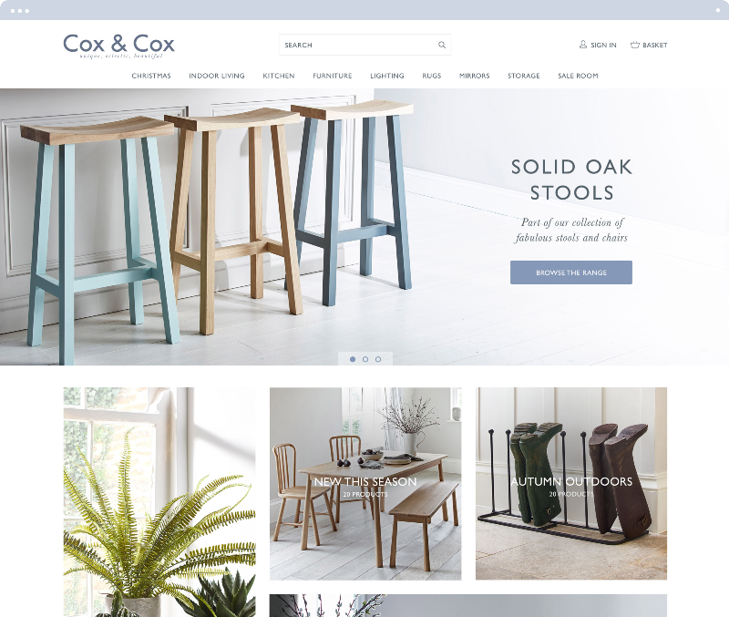 Design and art direction for a unique, eclectic and beautiful retailer by Chris Allwood