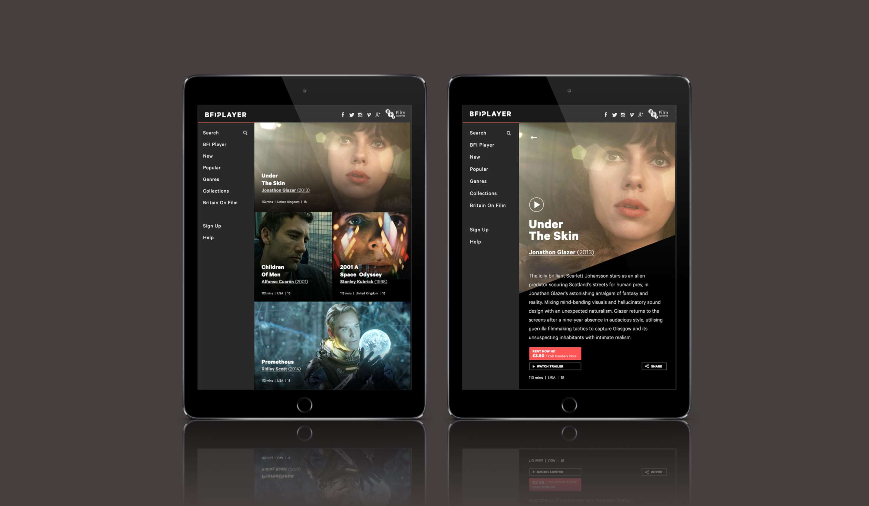 BFI Player Brand Identity by Ben Walker
