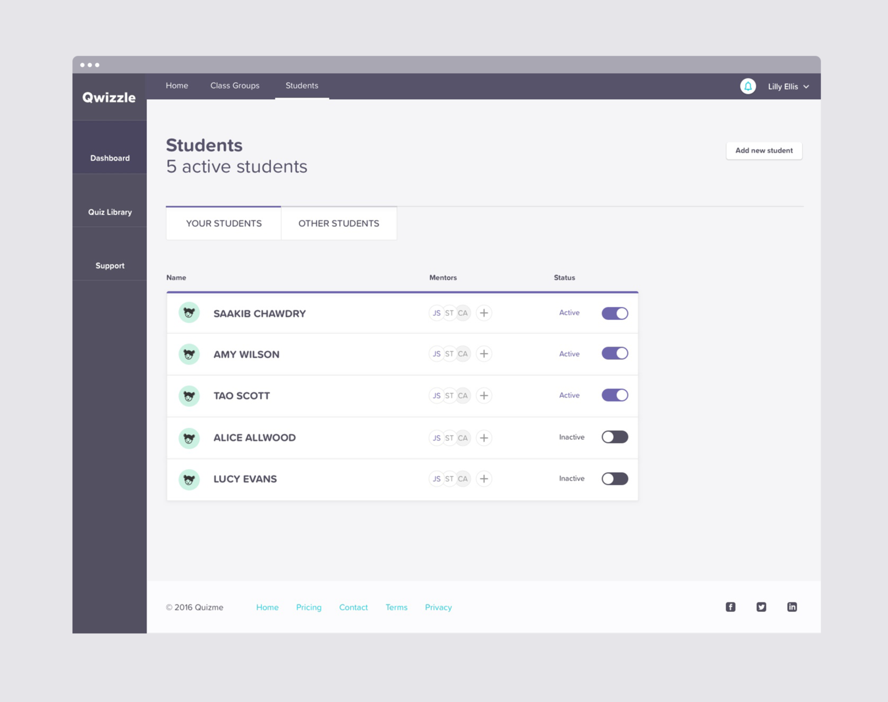 UI/UX Design for an online revision platform by Chris Allwood