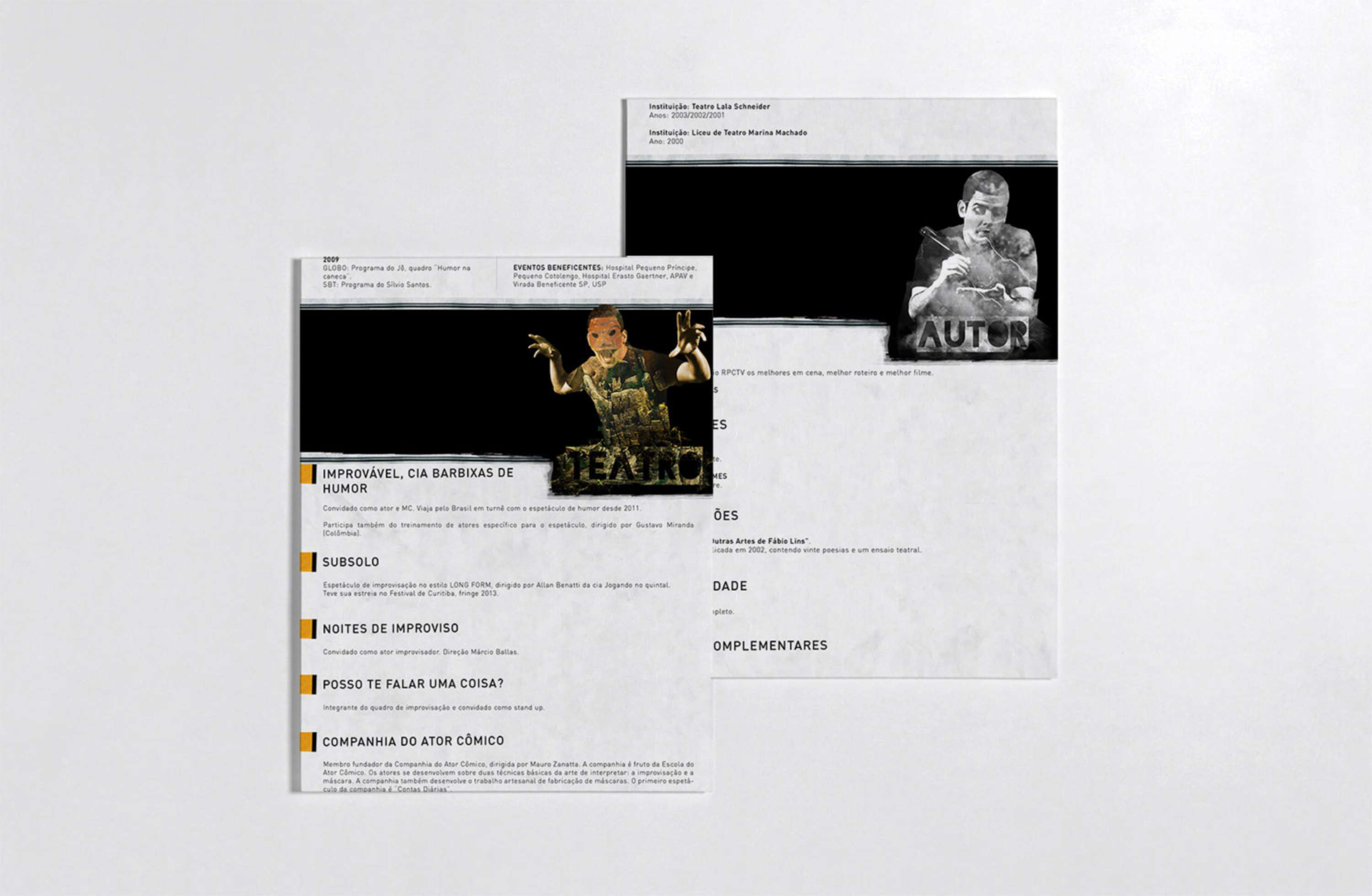 FÁBIO LINS - Visual Identity for Actor by Roberto Jones