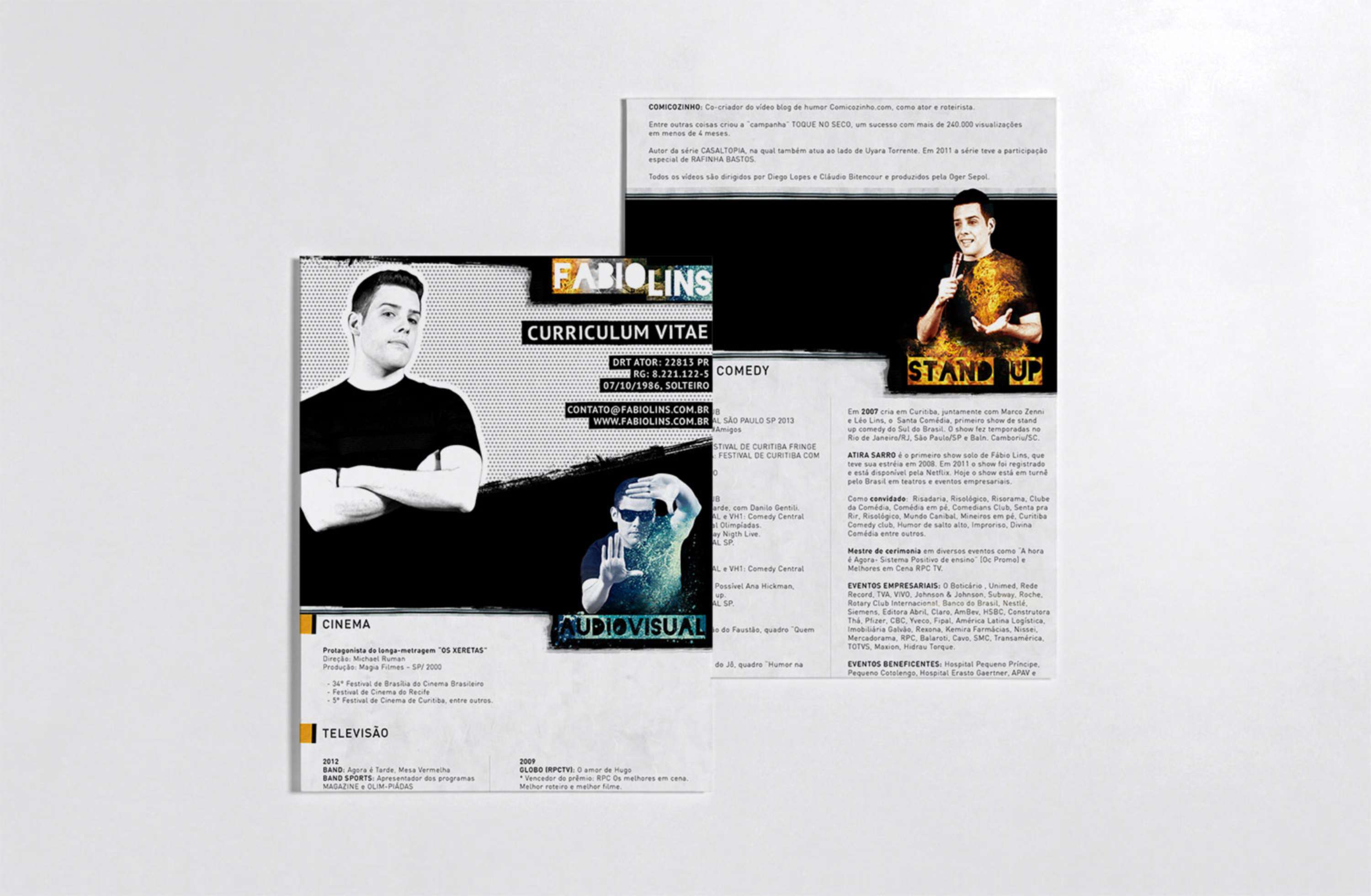 FÁBIO LINS - Visual Identity for Actor by Roberto Jones