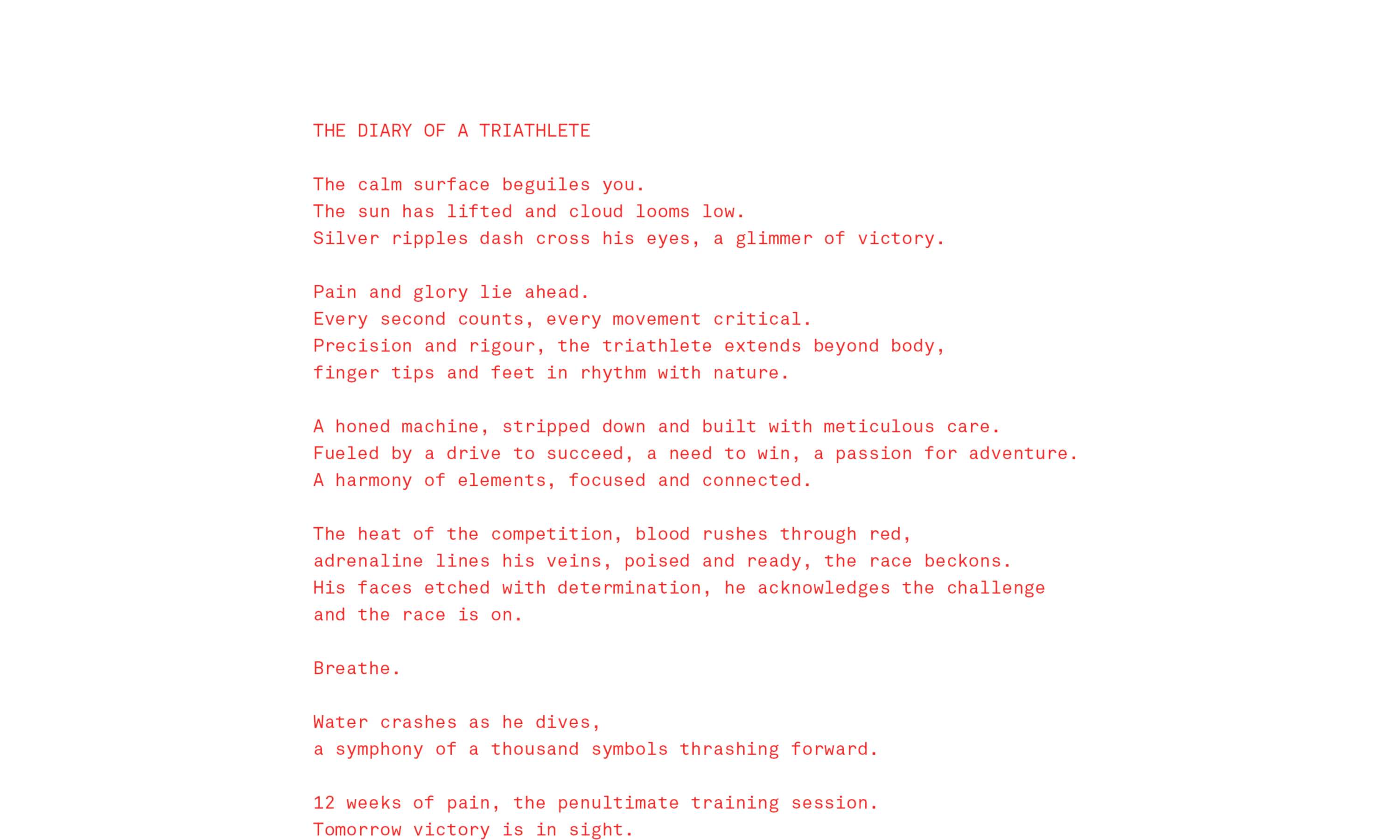 The Diary of a Triathlete by Ryan Spacey