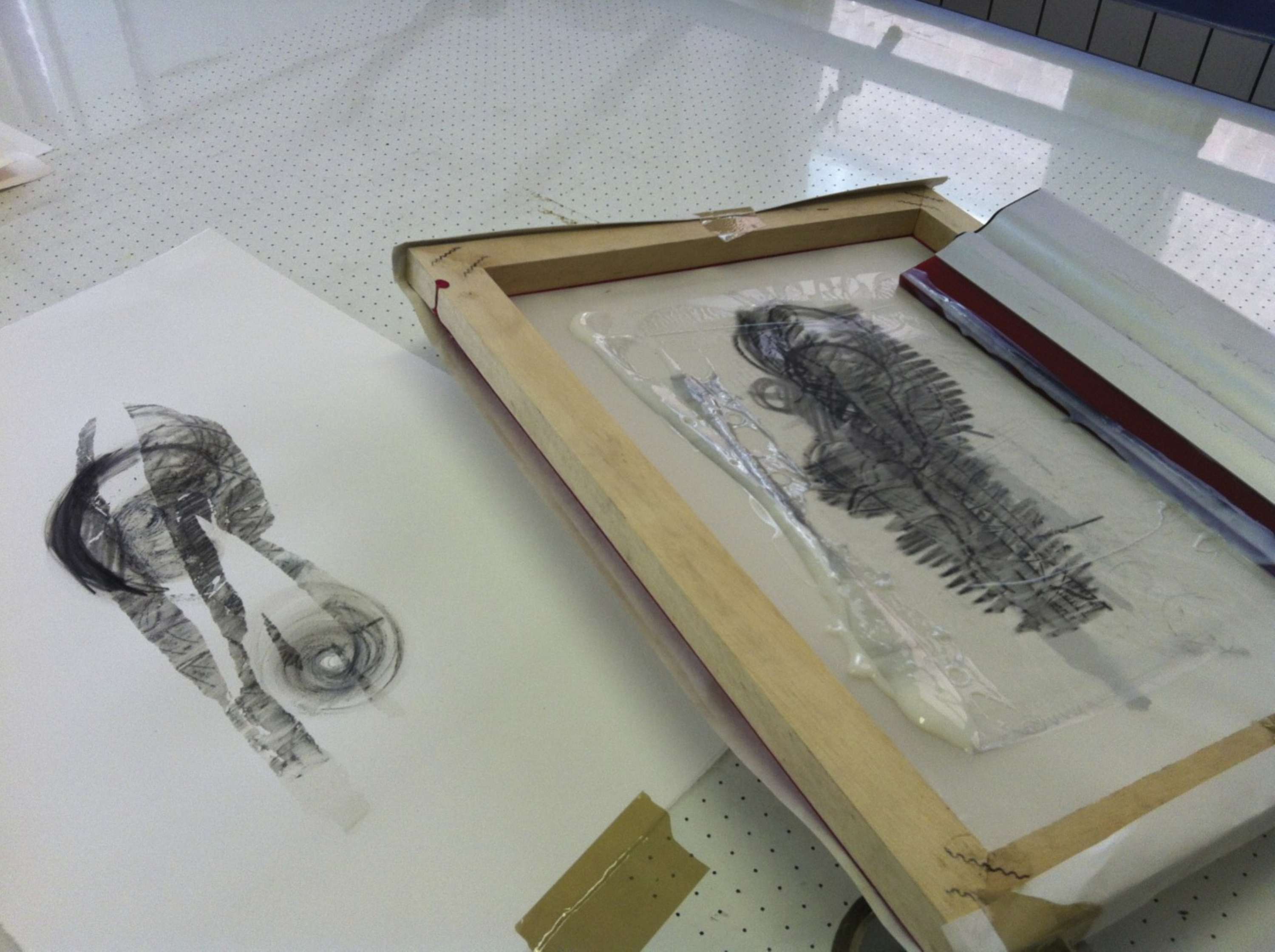 Graphite Silkscreen Prints and Research by Kevin McGarry
