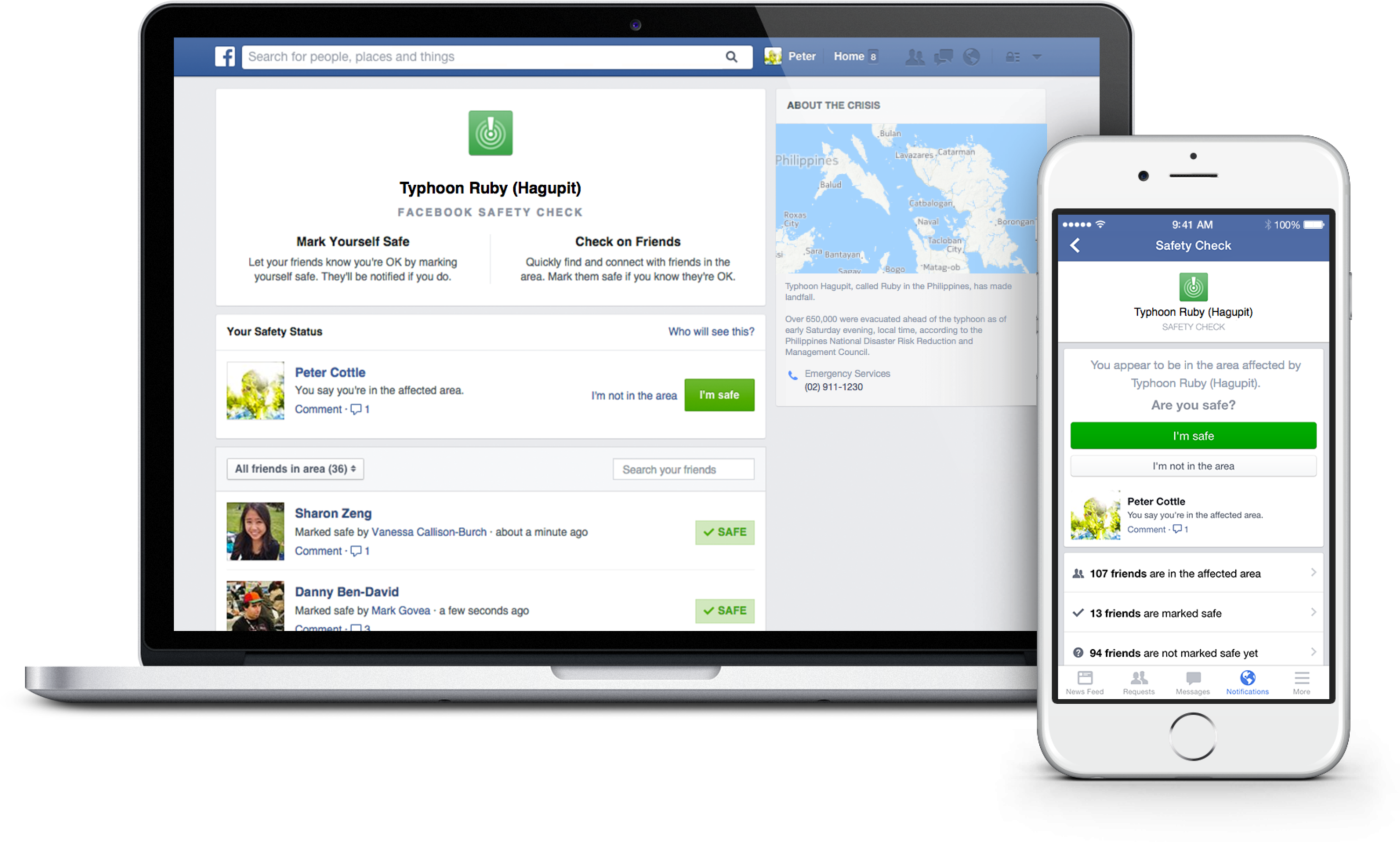 Facebook Safety Check by Carla Echevarria