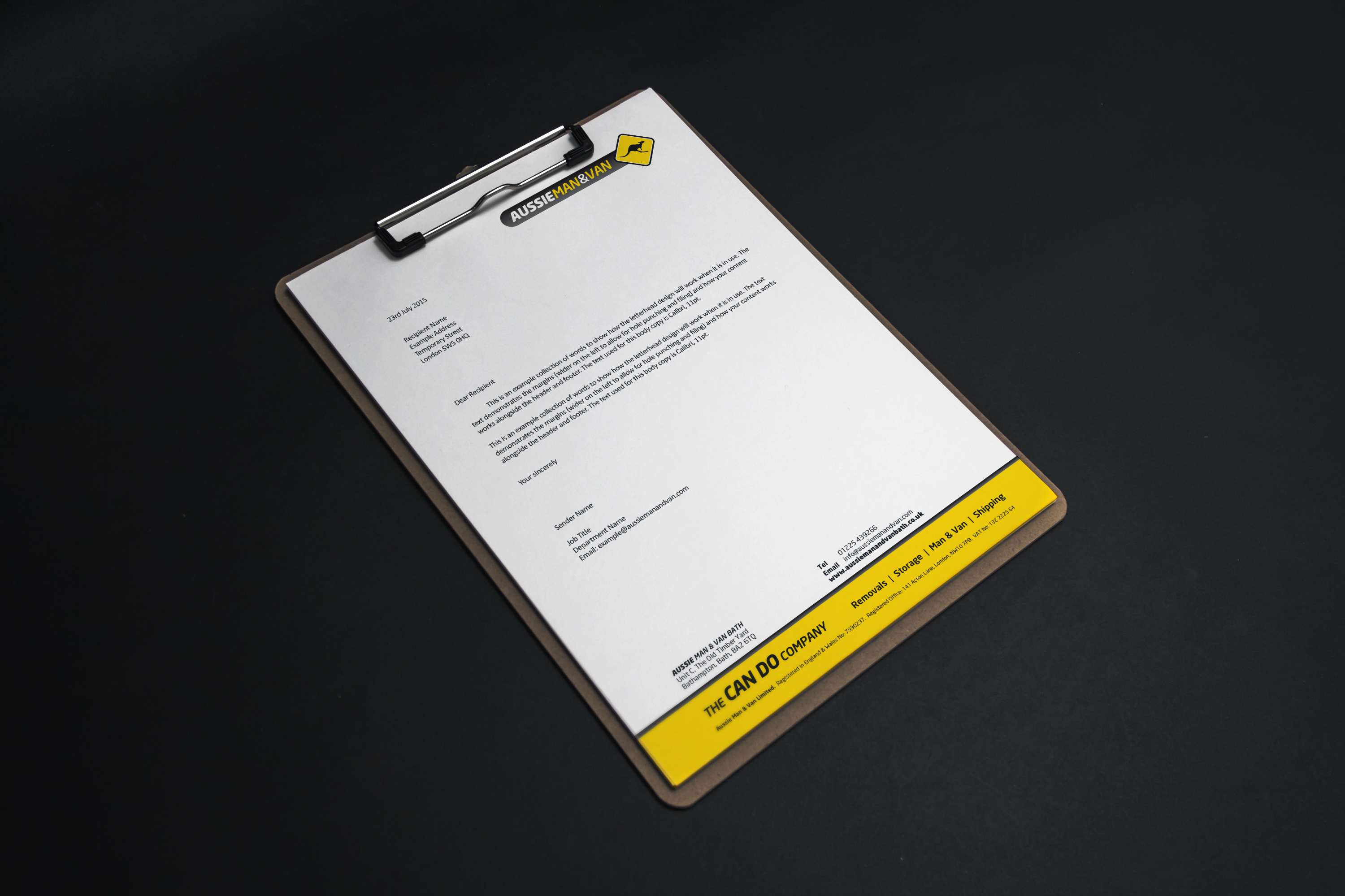 Aussie Man & Van Branding and Collateral by Sam Cranwell