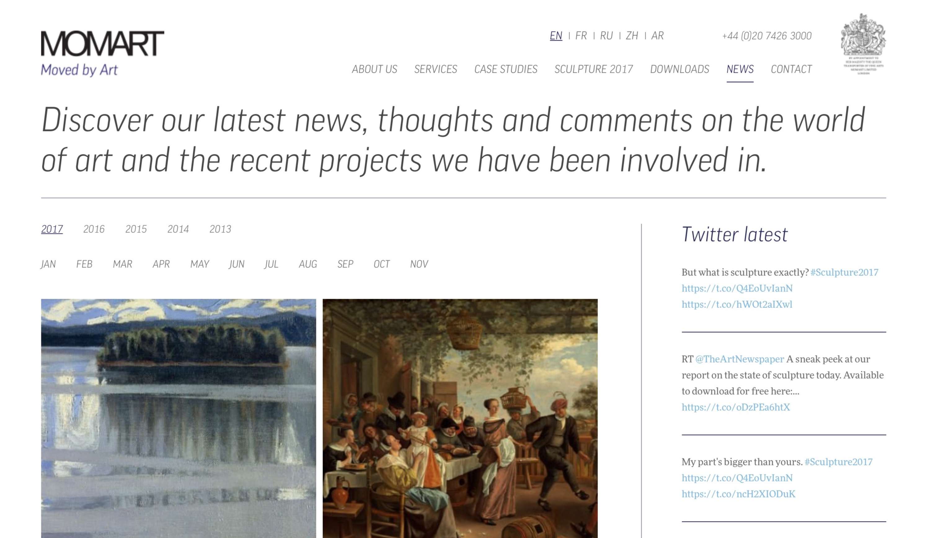 Momart Ltd | Website Design and Development by Katarzyna Gacek