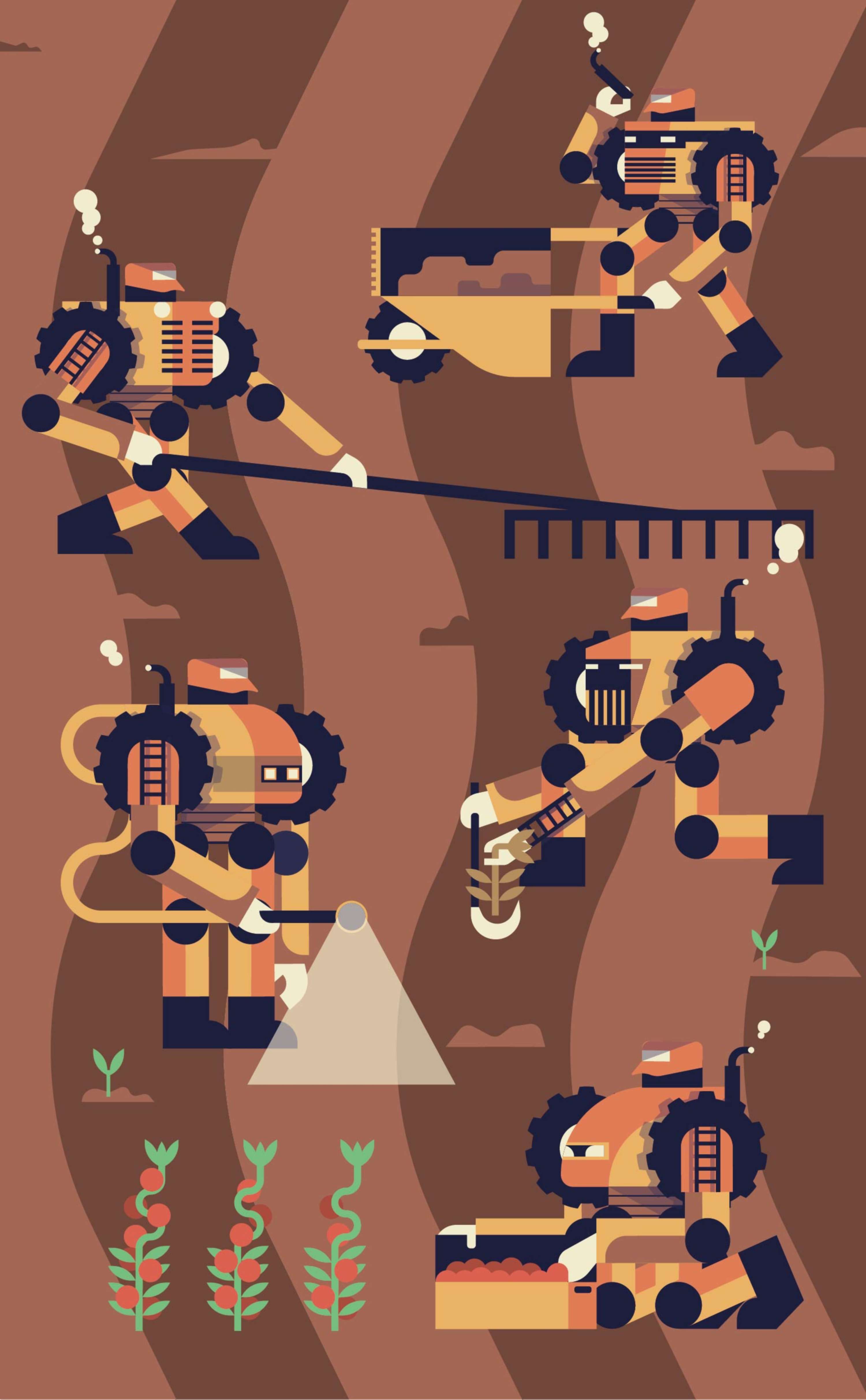 ROBOT Farmers by Michael Tada