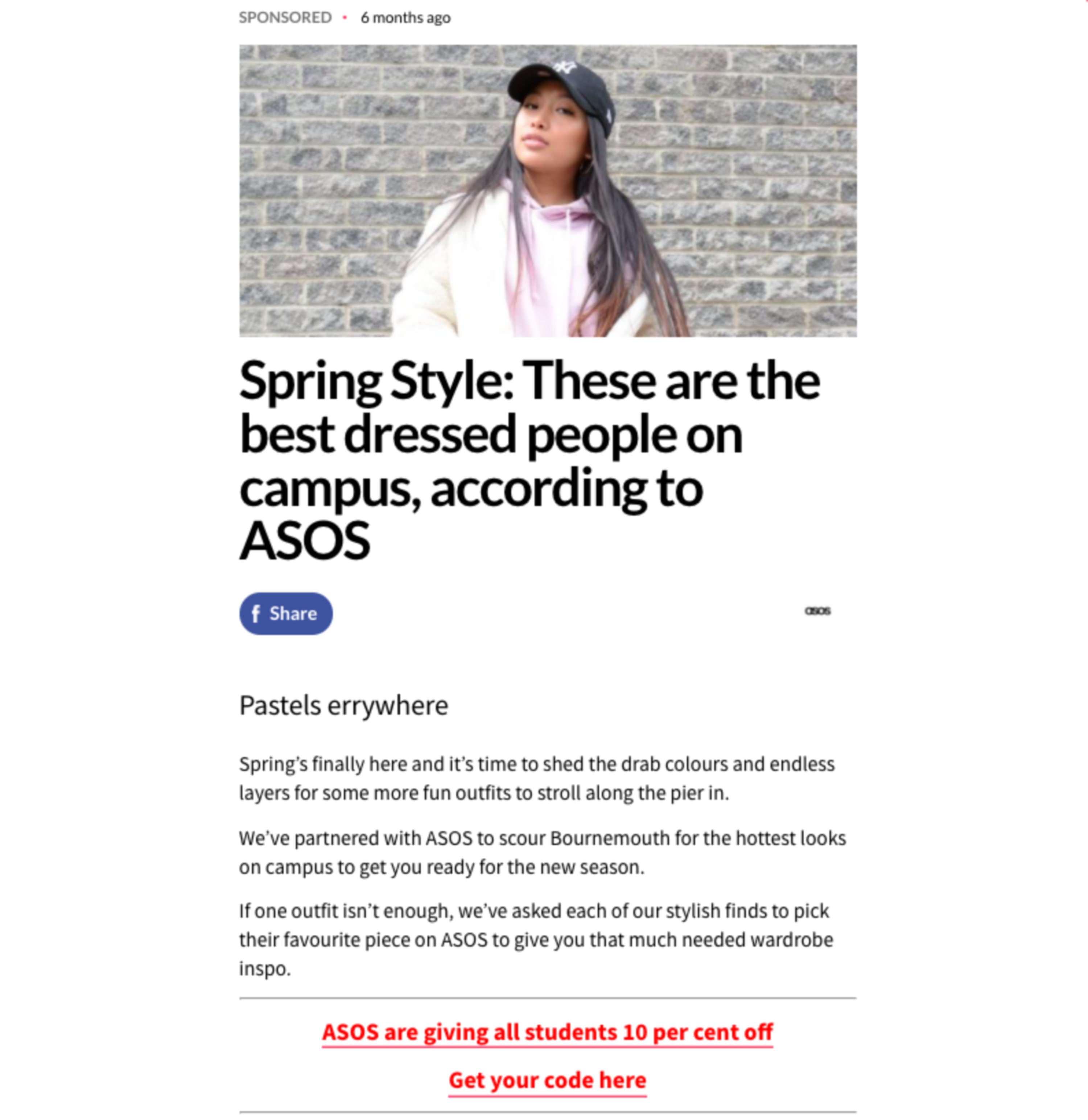 ASOS | Best Dressed by Oriel Irvine - Wells