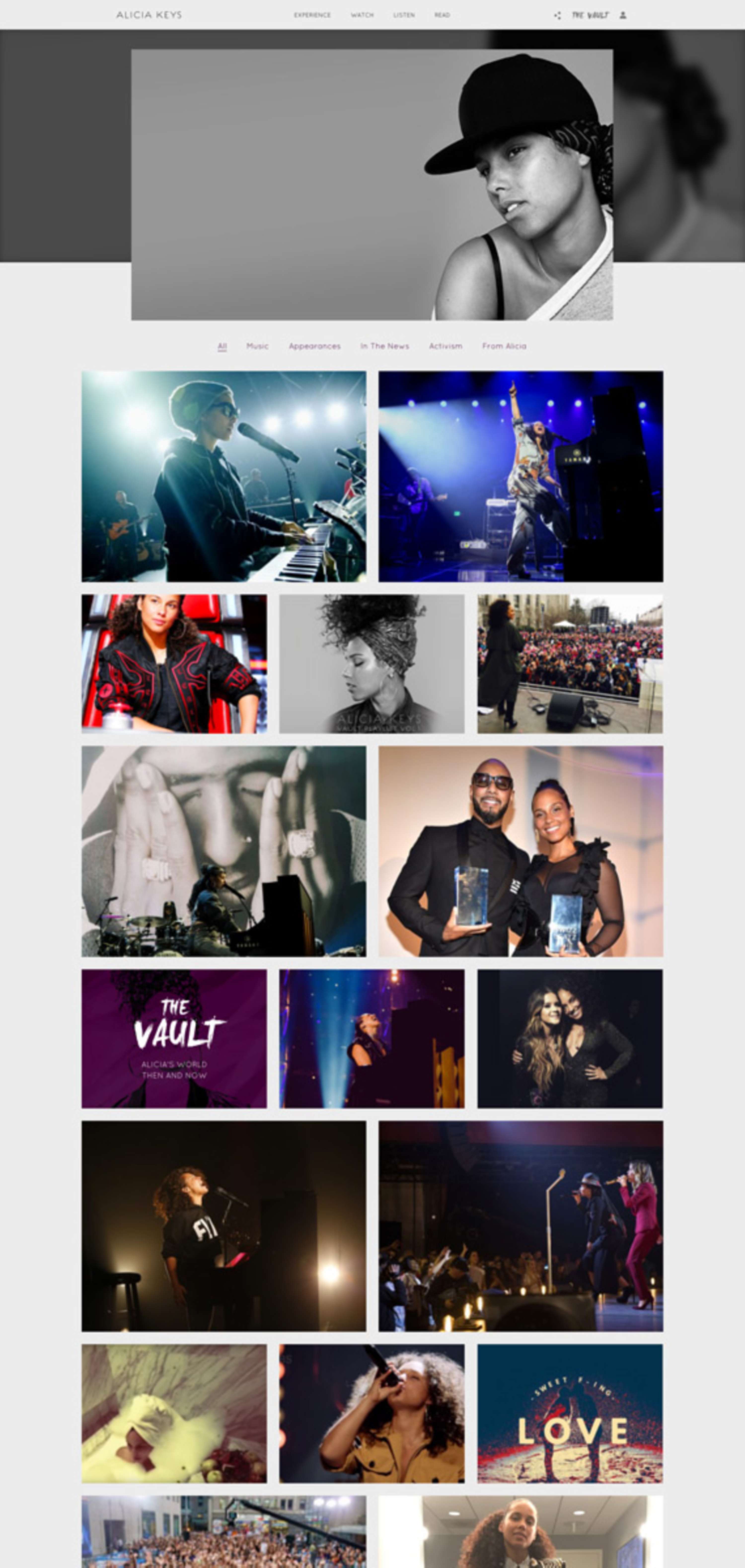 Alicia Keys Website by Matt Lee