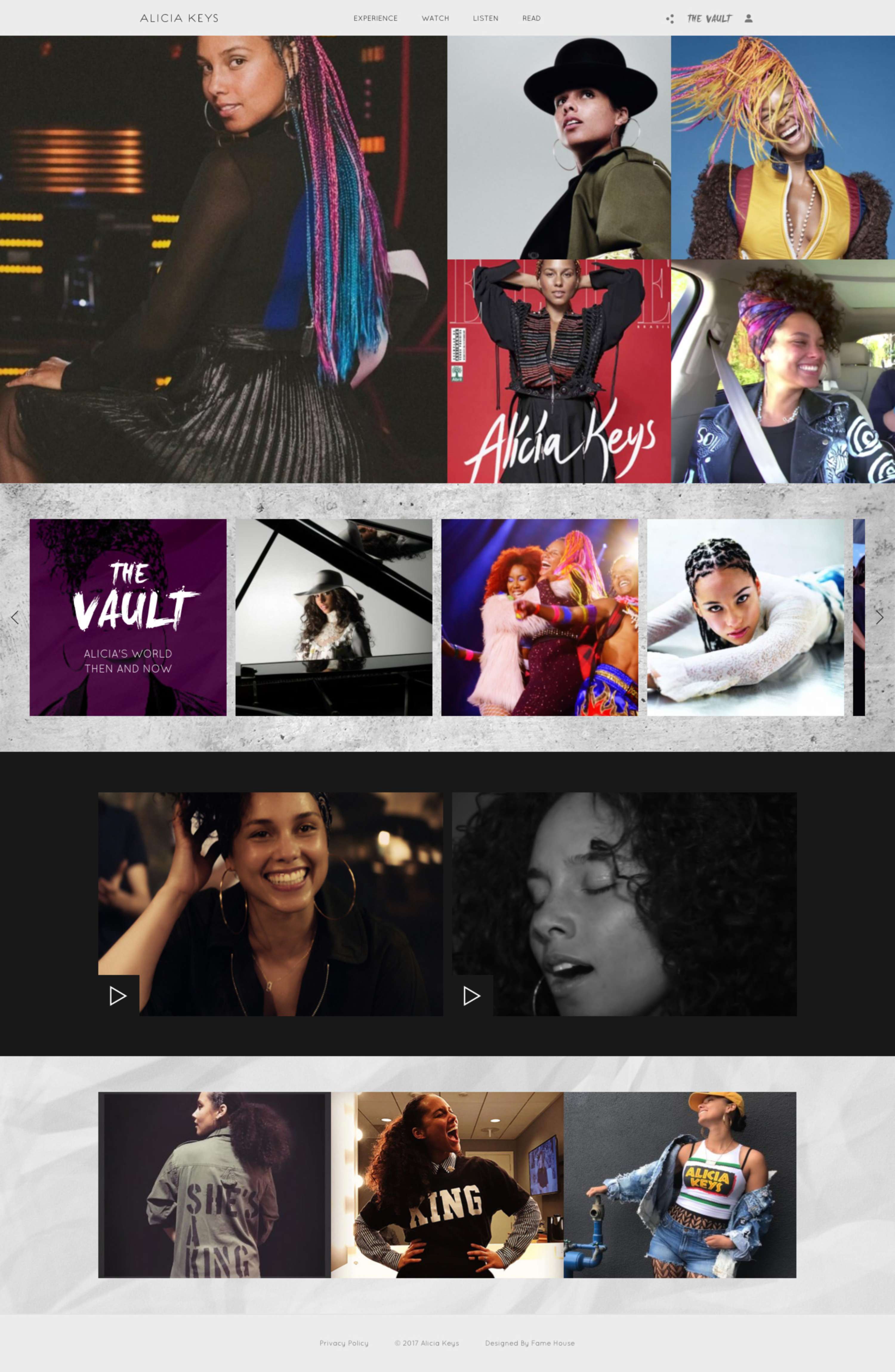 Alicia Keys Website by Matt Lee