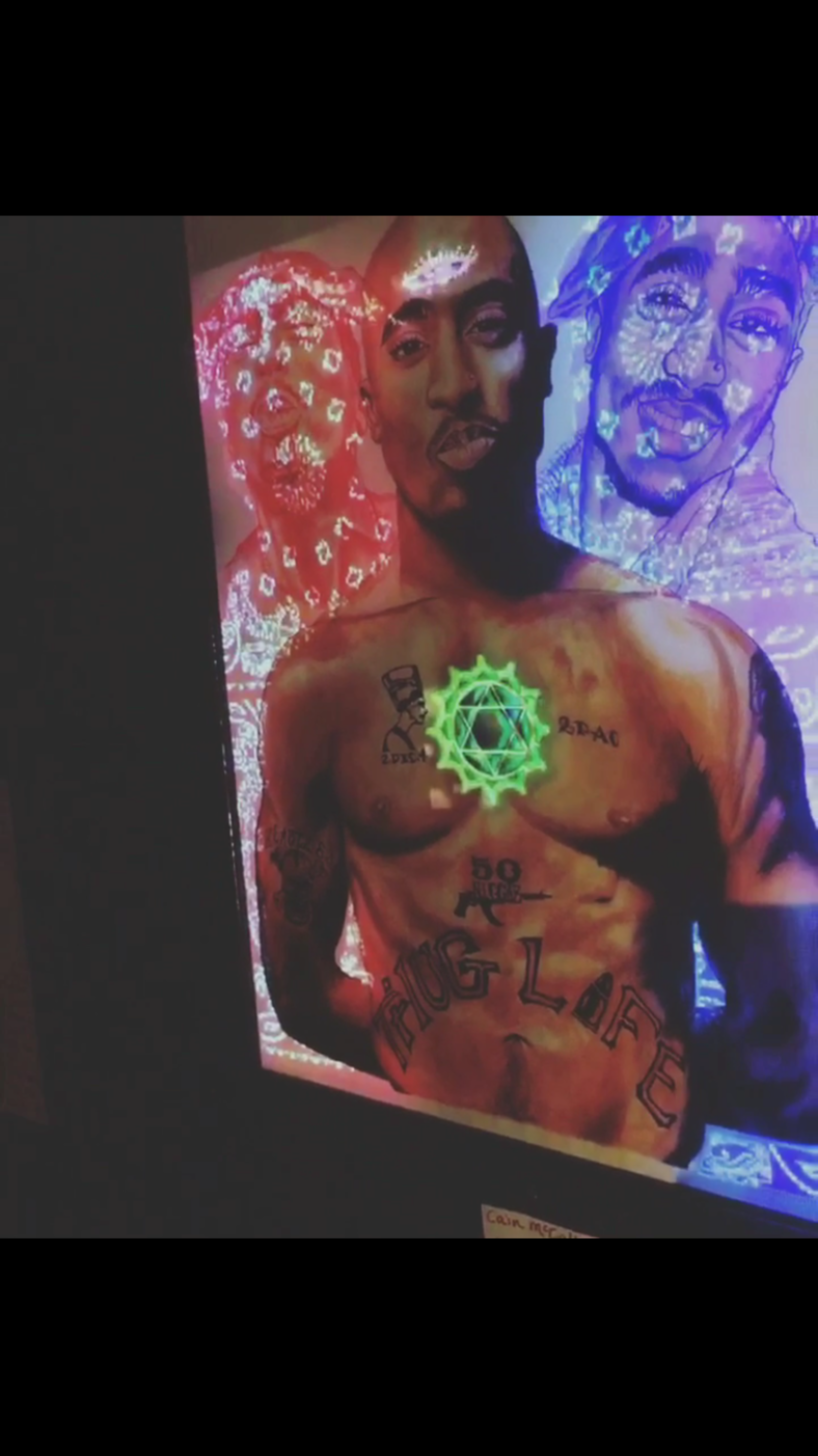 BUZZFEED Featured Tupac Painting (With Projection Mapping) by Cain McCallam