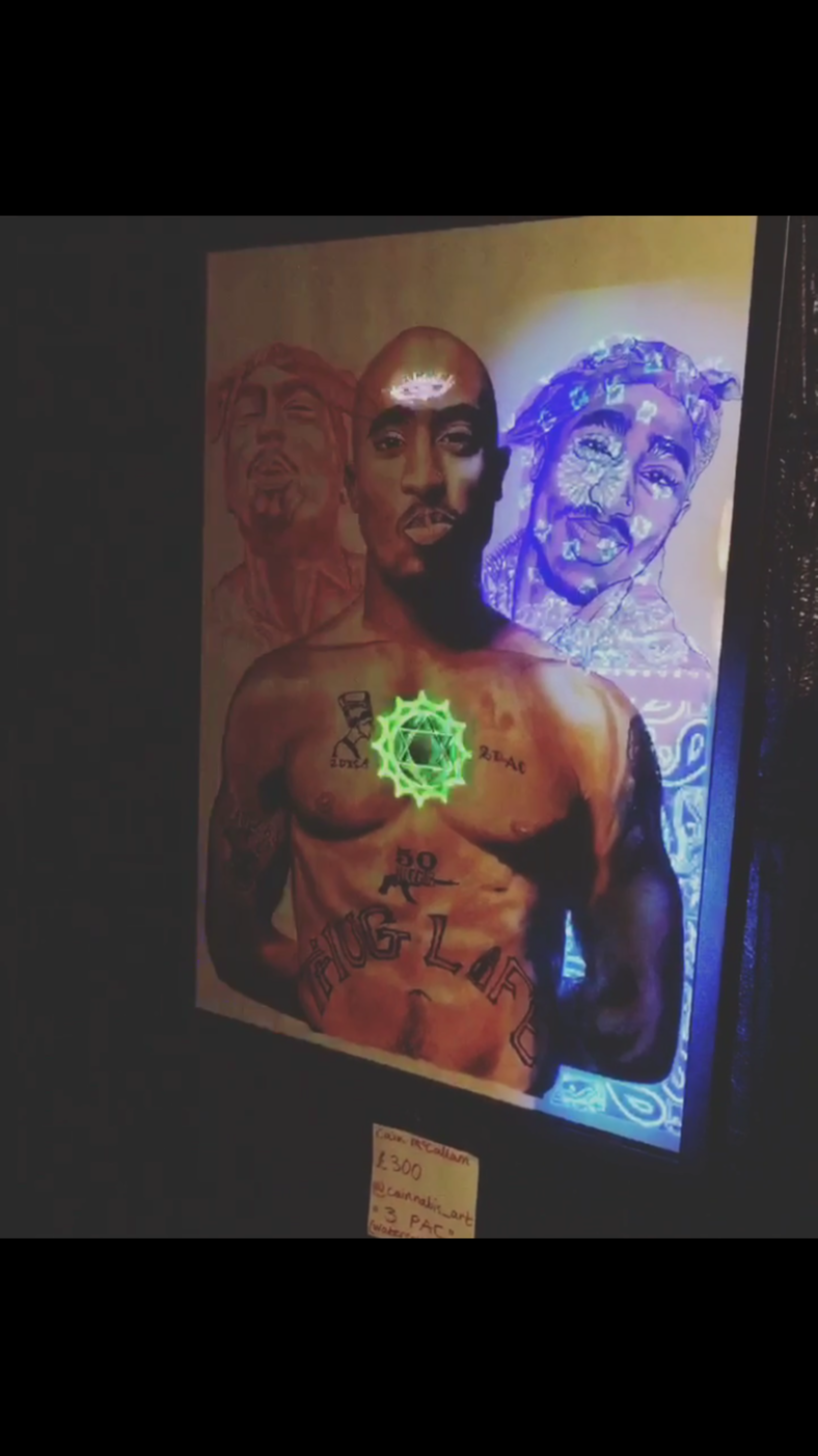 BUZZFEED Featured Tupac Painting (With Projection Mapping) by Cain McCallam