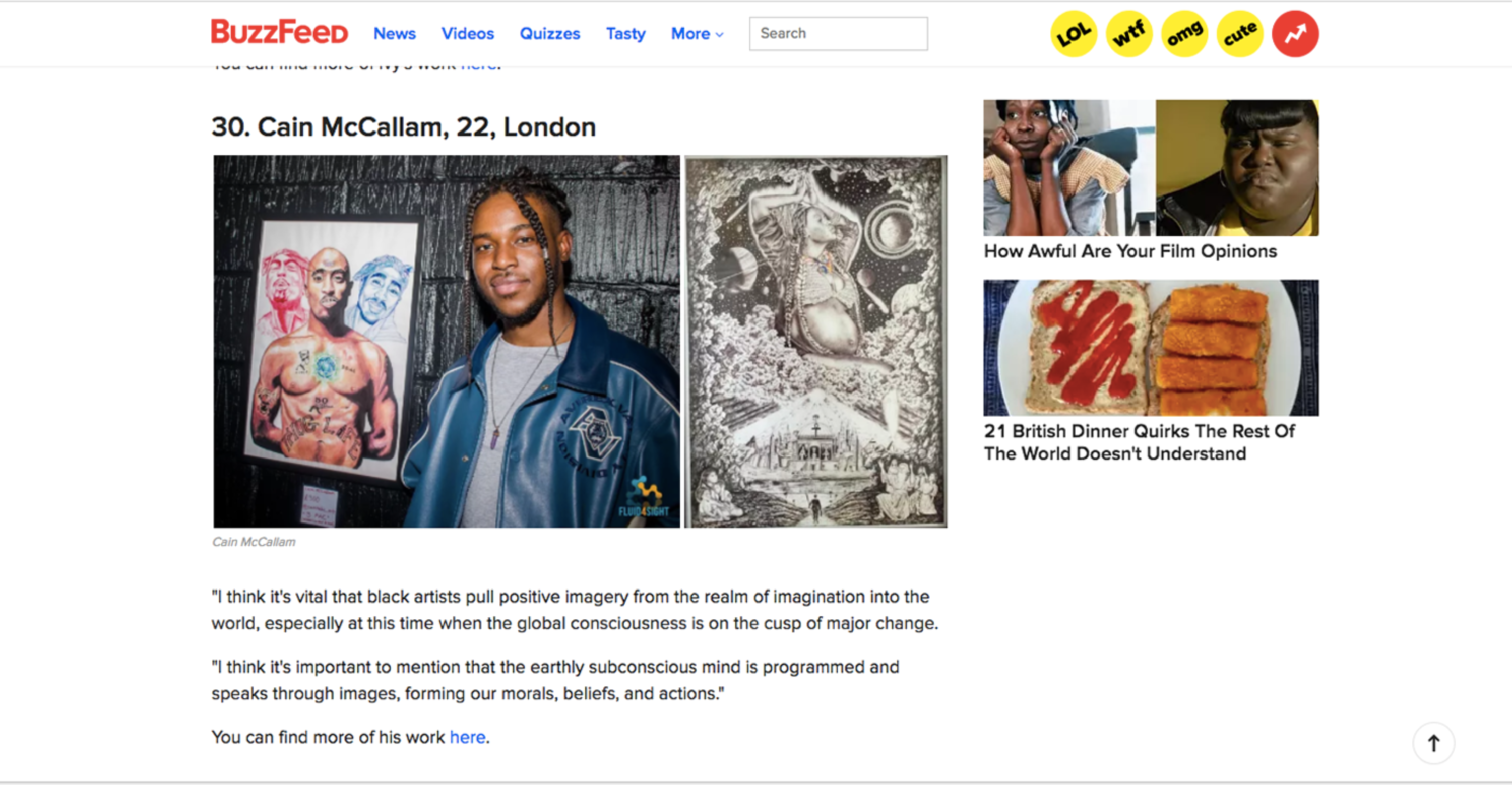 BUZZFEED Featured Tupac Painting (With Projection Mapping) by Cain McCallam