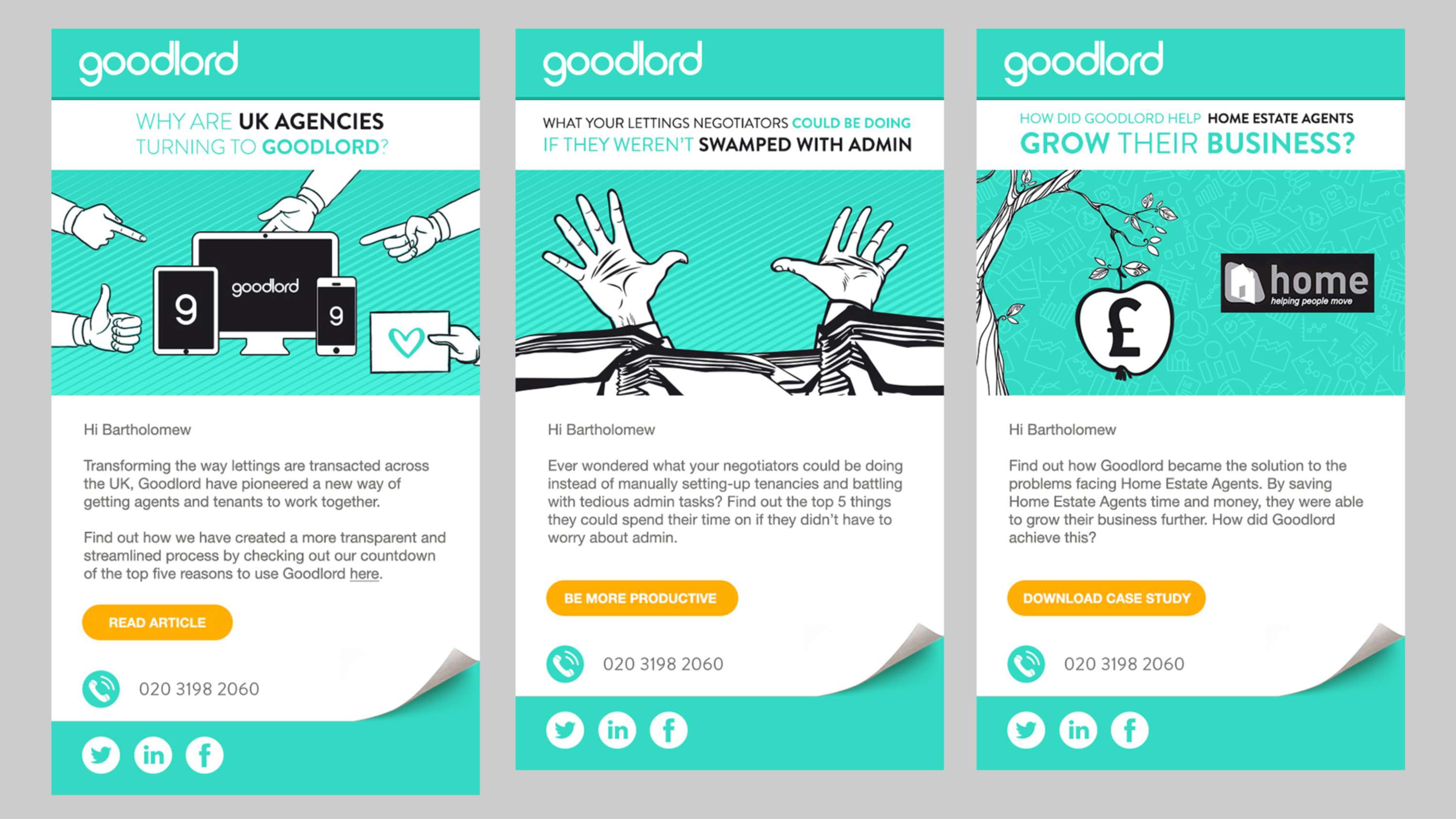 Email, motion design & Rebranding for Goodlord by Jerome White
