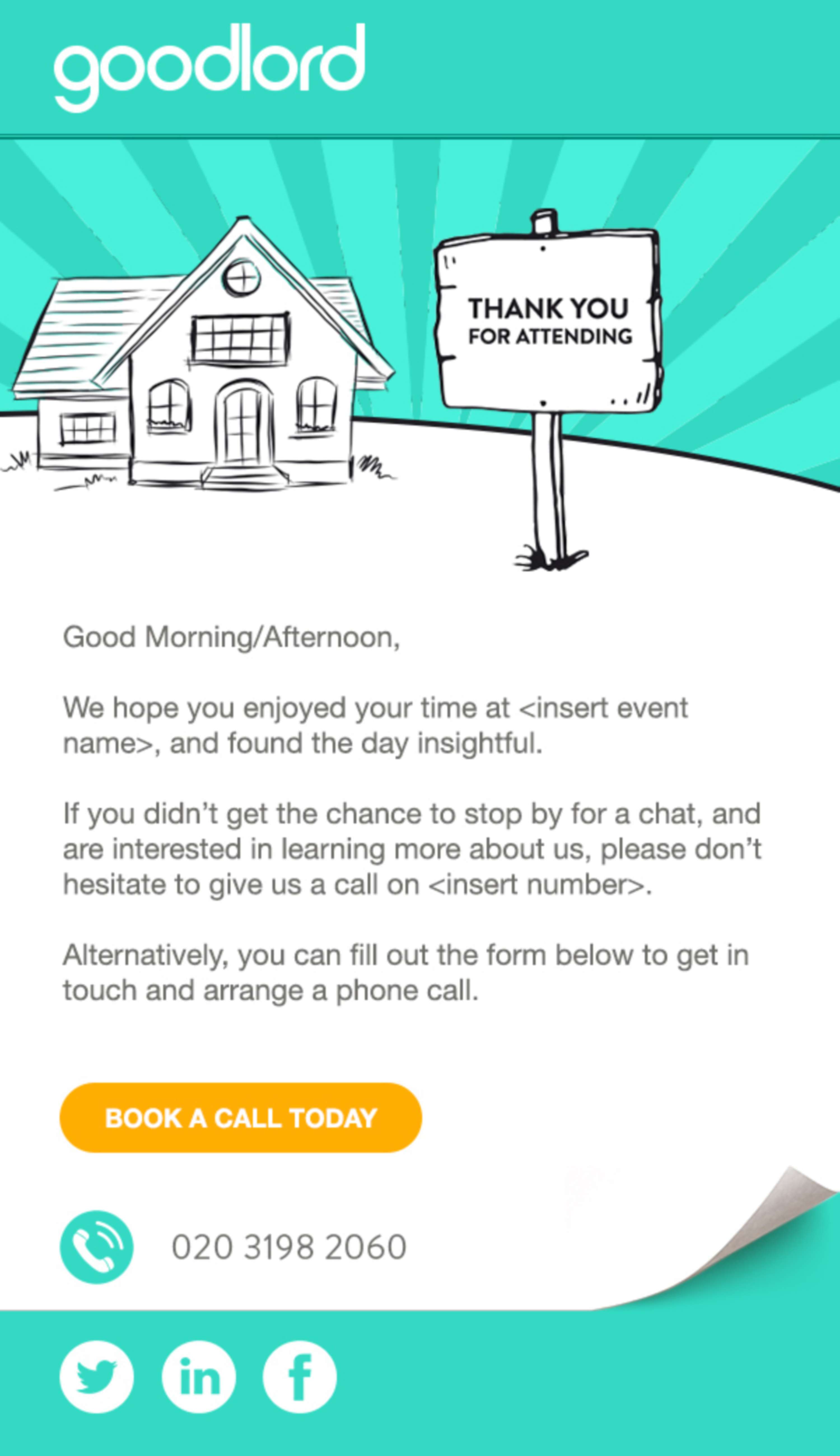 Goodlord automated post event mailer by Jerome White