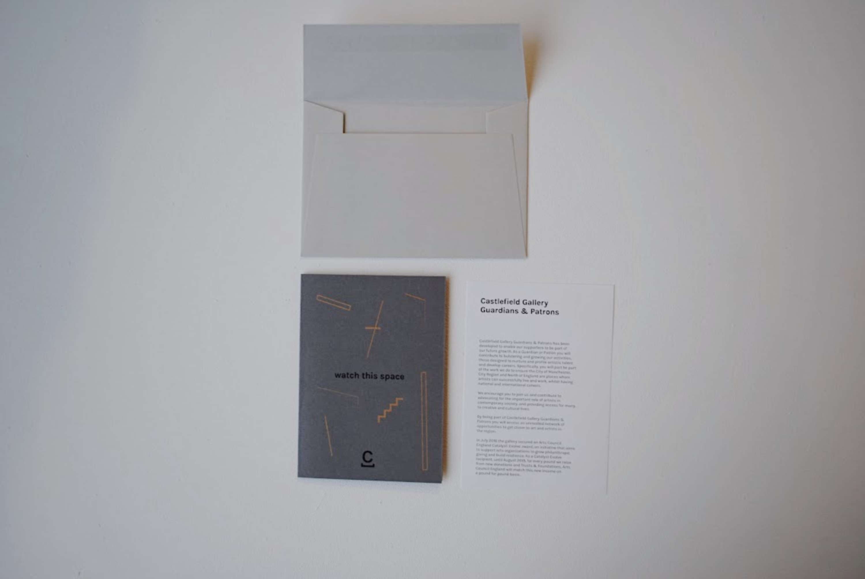 Castlefield Gallery: Patrons & Guardians Scheme Invitations by Xavier Caballé Fosch
