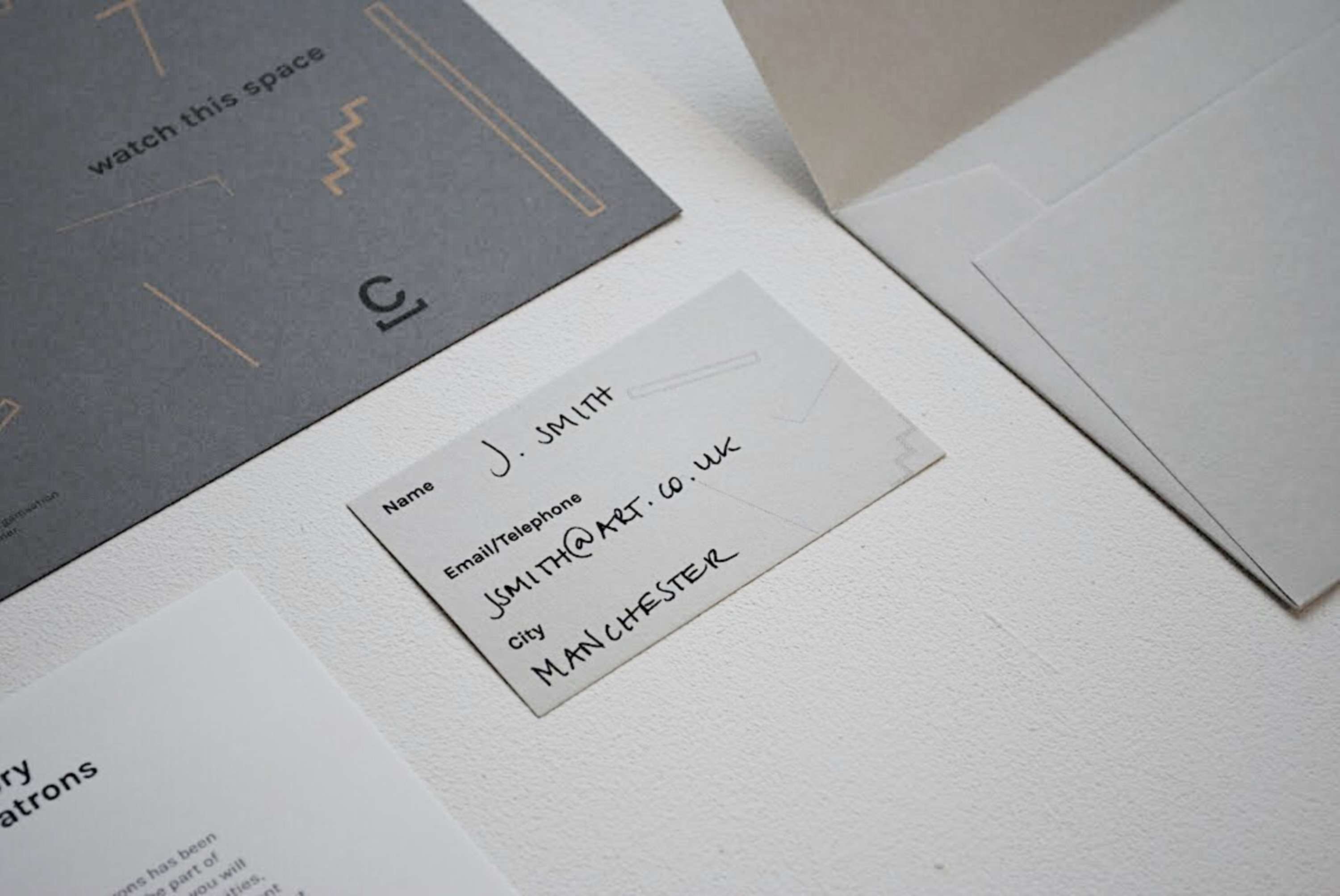 Castlefield Gallery: Patrons & Guardians Scheme Invitations by Xavier Caballé Fosch
