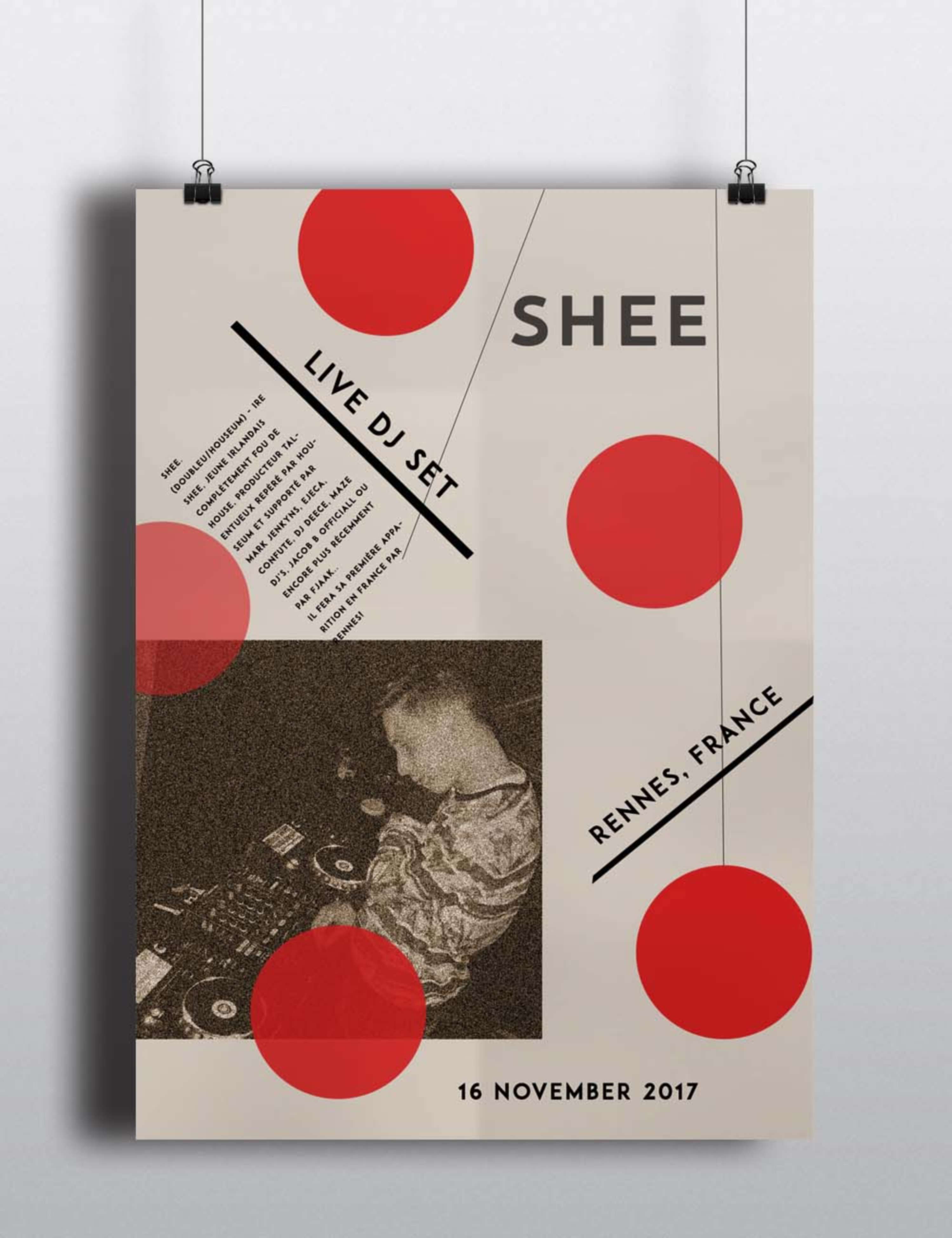 Shee  Poster Design - DJ & Producer by Christine McMahon