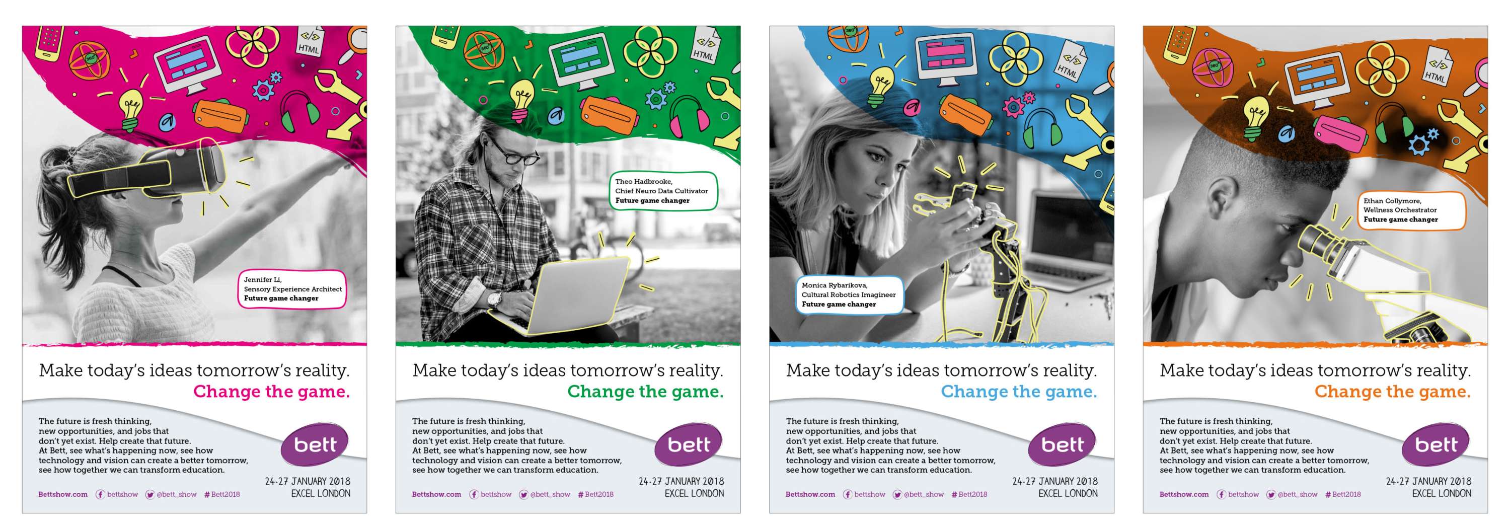 Bett 2018 - Event Identity &  Publication Design by Katie Barron