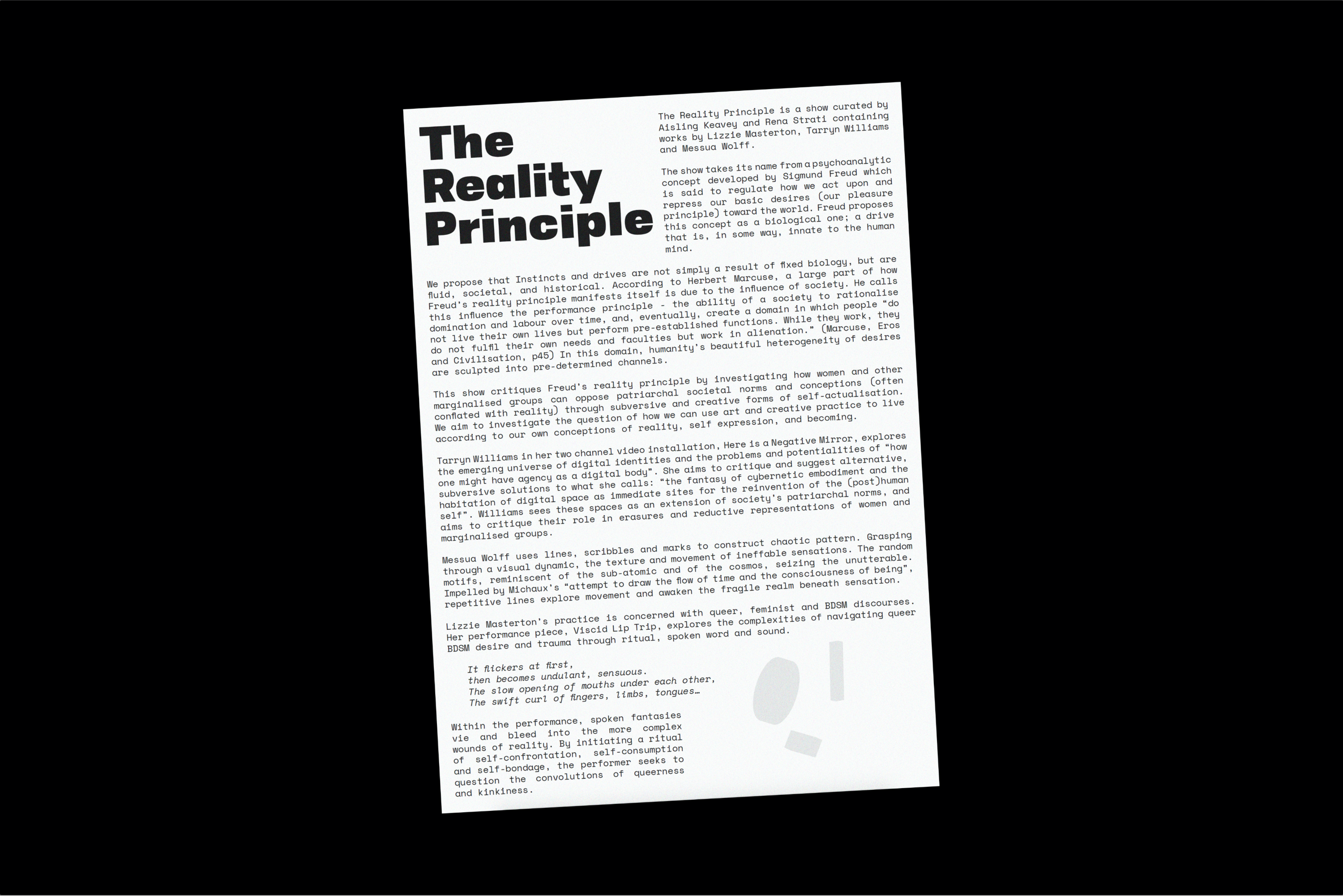 The Reality Principle by George Cudby