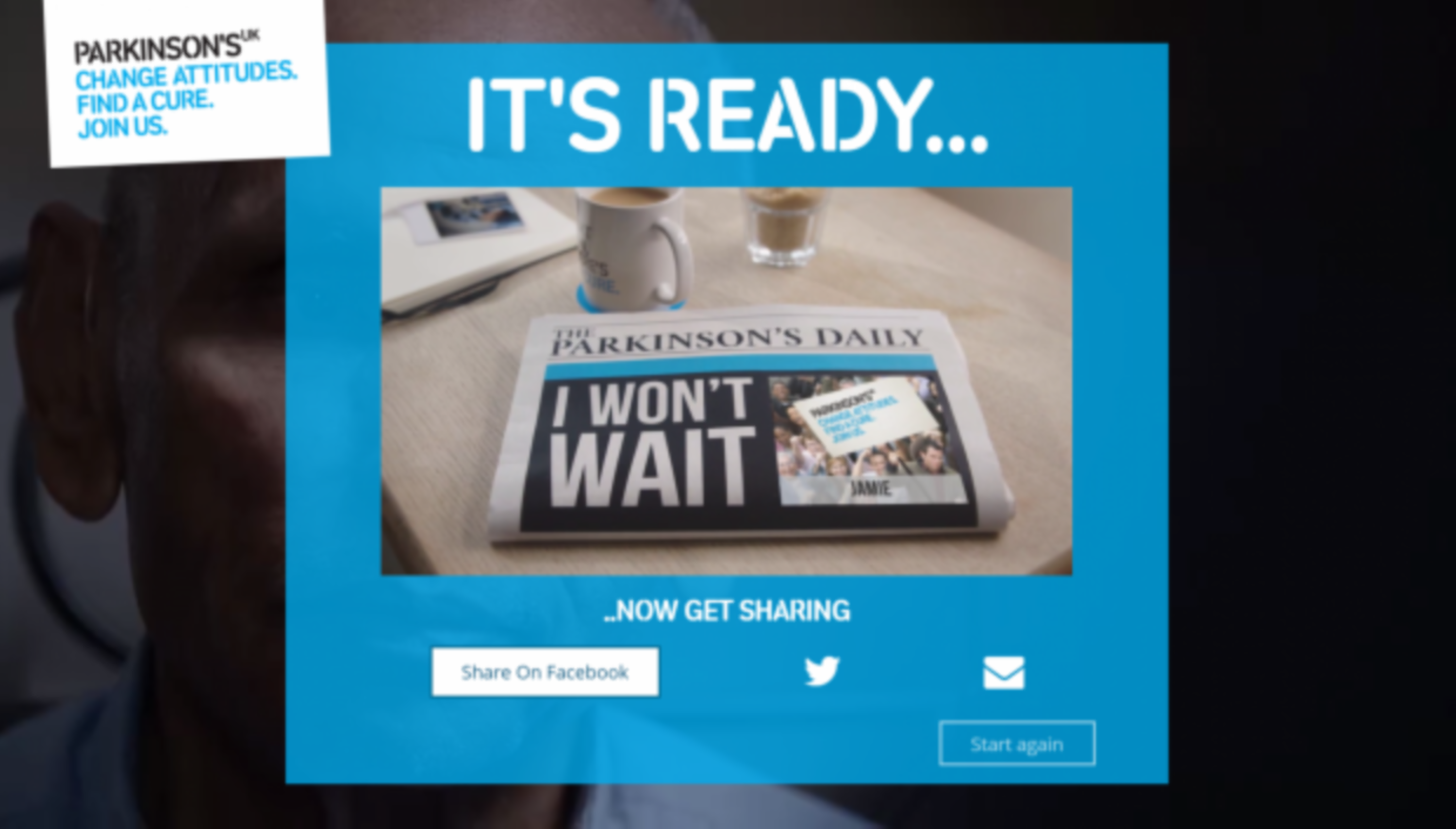 Parkinson's UK - We Won't Wait: responsive microsite and personalised video by Ed Thomas