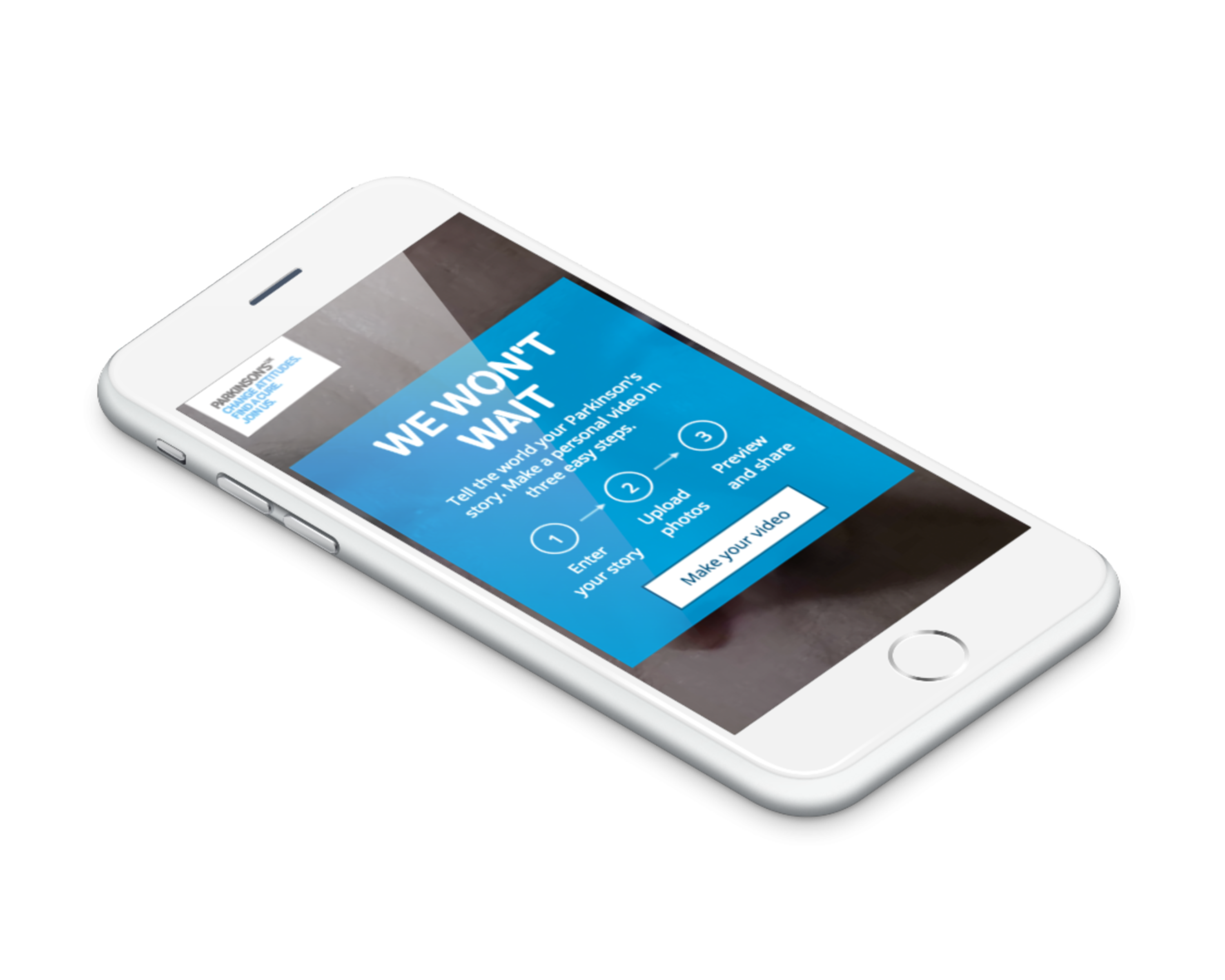 Parkinson's UK - We Won't Wait: responsive microsite and personalised video by Ed Thomas