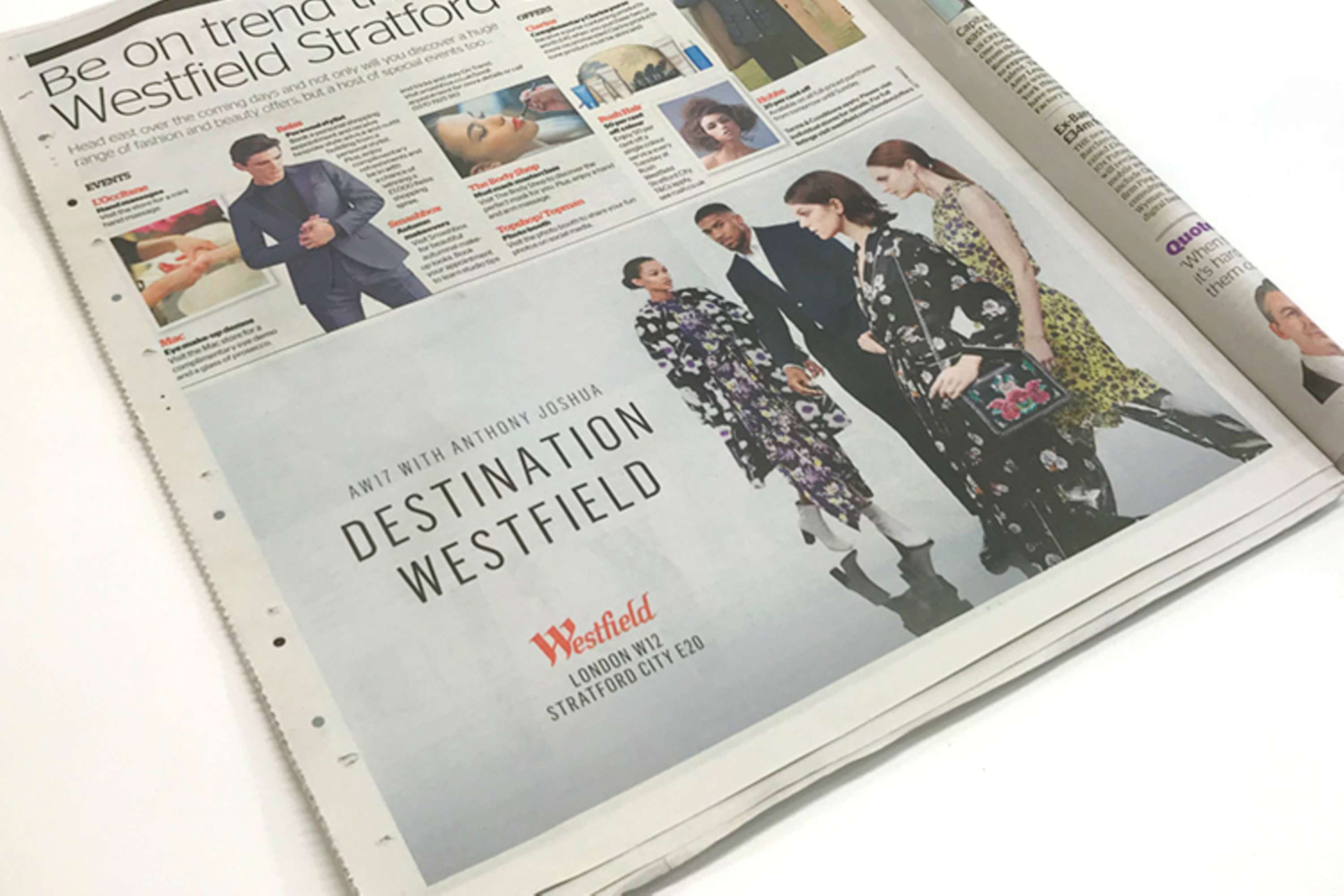 Westfield AW16 Campaign with Anthony Joshua by Justyna Orlowska