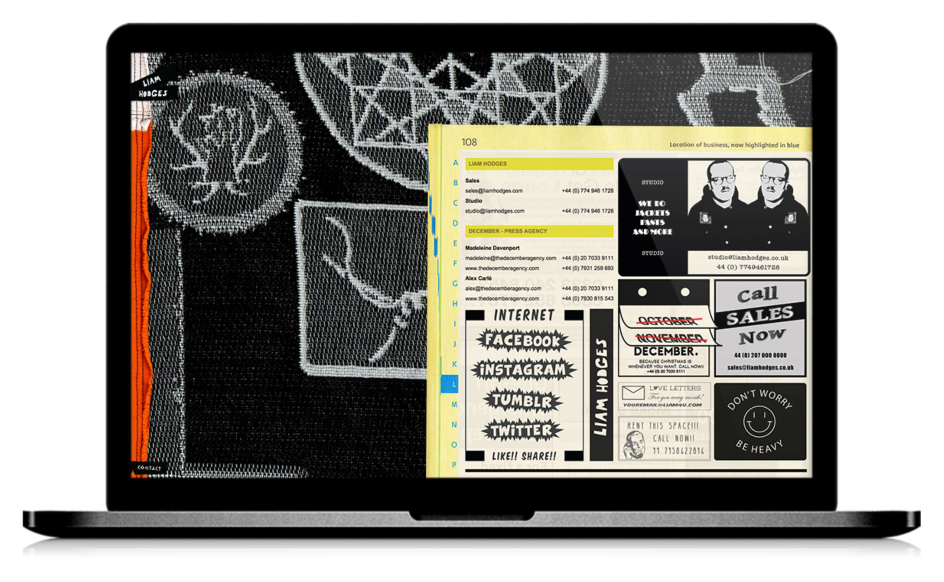 Liam Hodges Website by James Tran