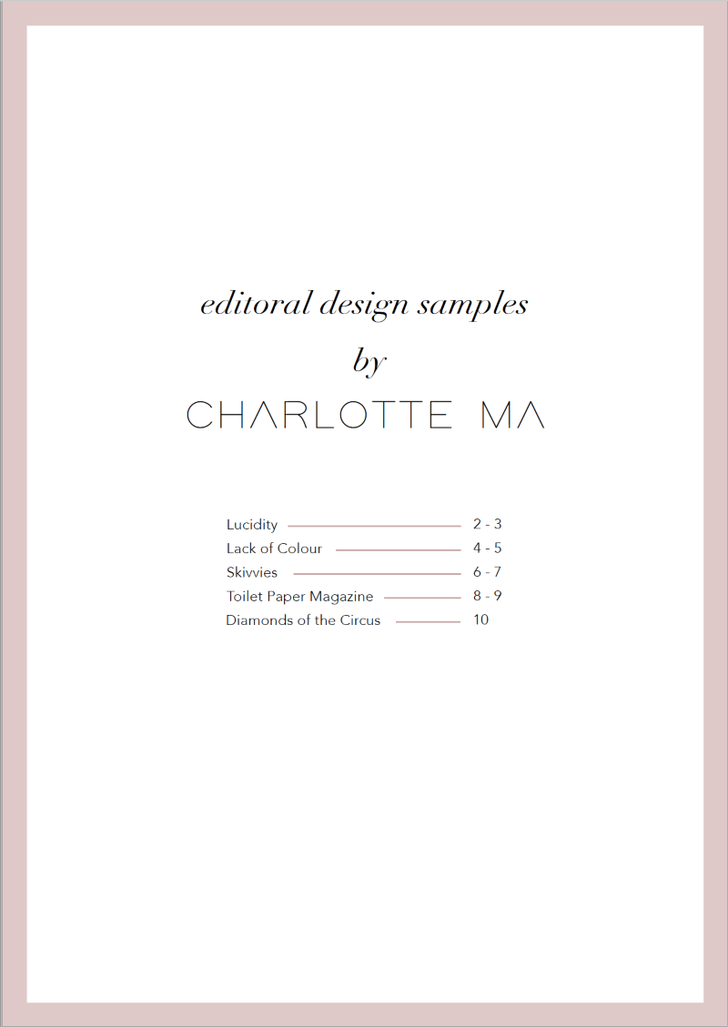 Editorial Work Samples by Charlotte Ma