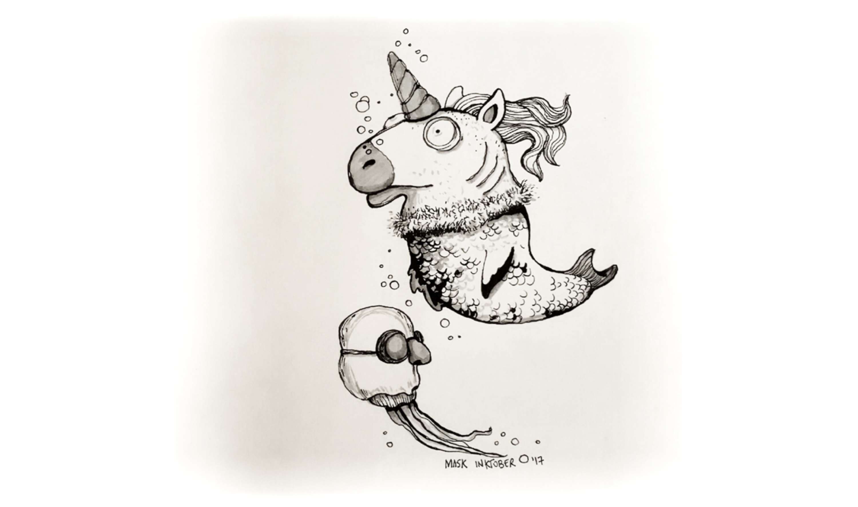 Inktober 2017 by Diana Stanciulescu