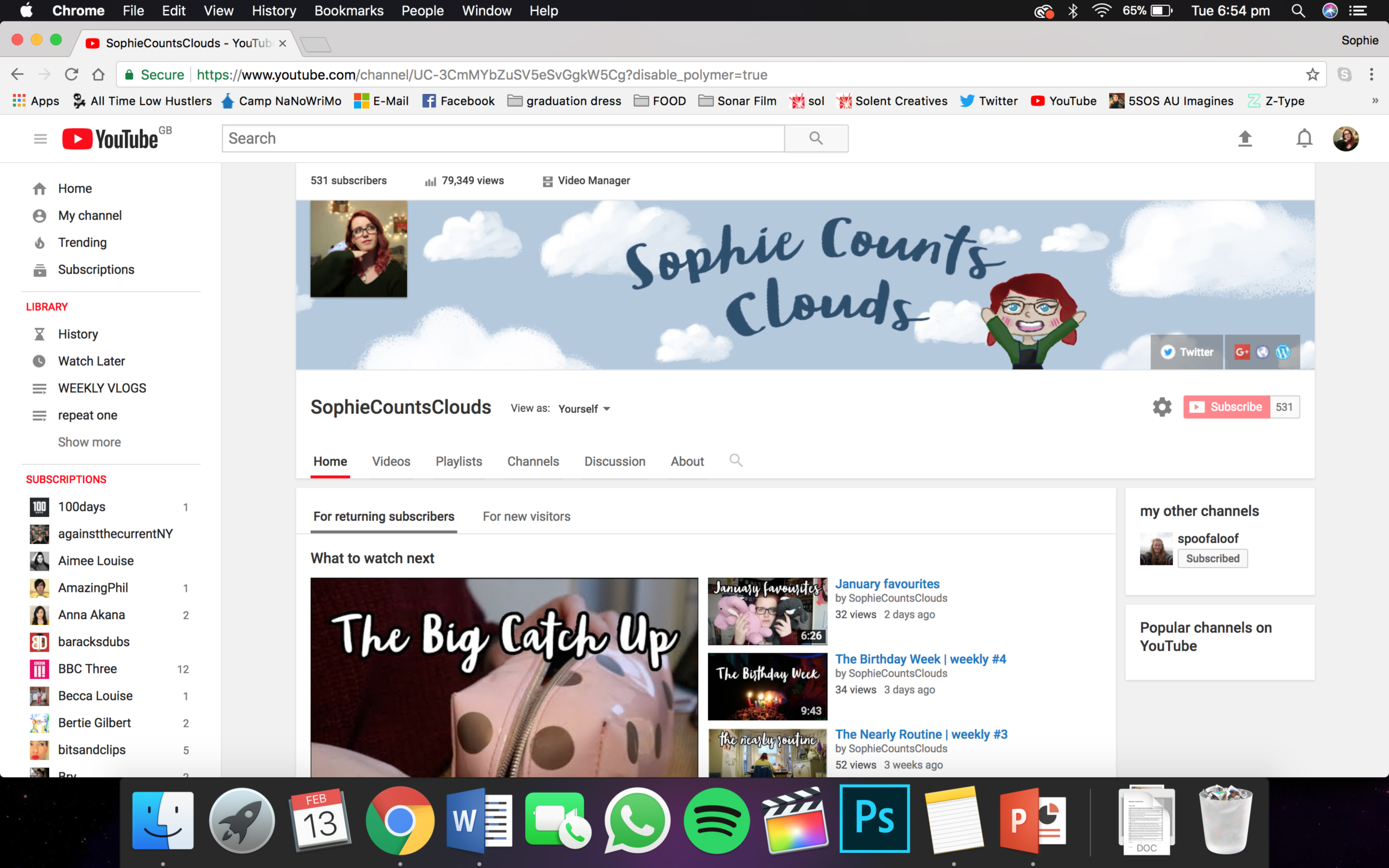 Sophie Counts Clouds - YouTube by Sophie Luckett