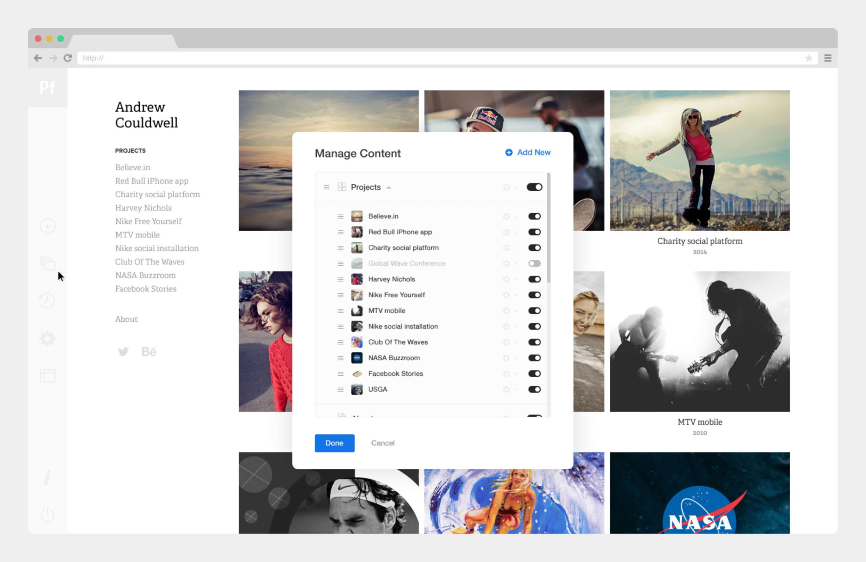 Adobe Portfolio by Andrew Couldwell
