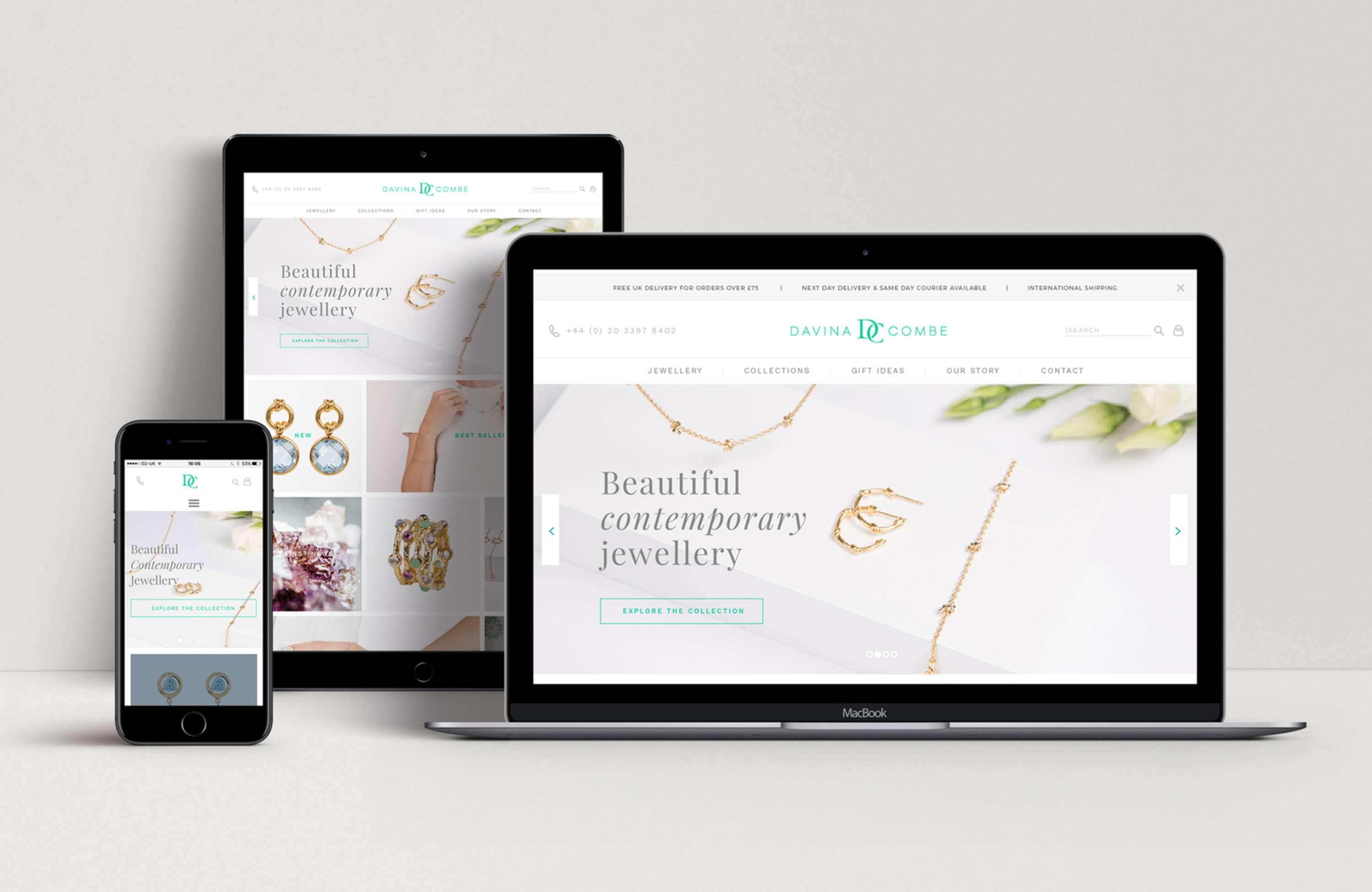 Davina Combe Website by Ben Jory