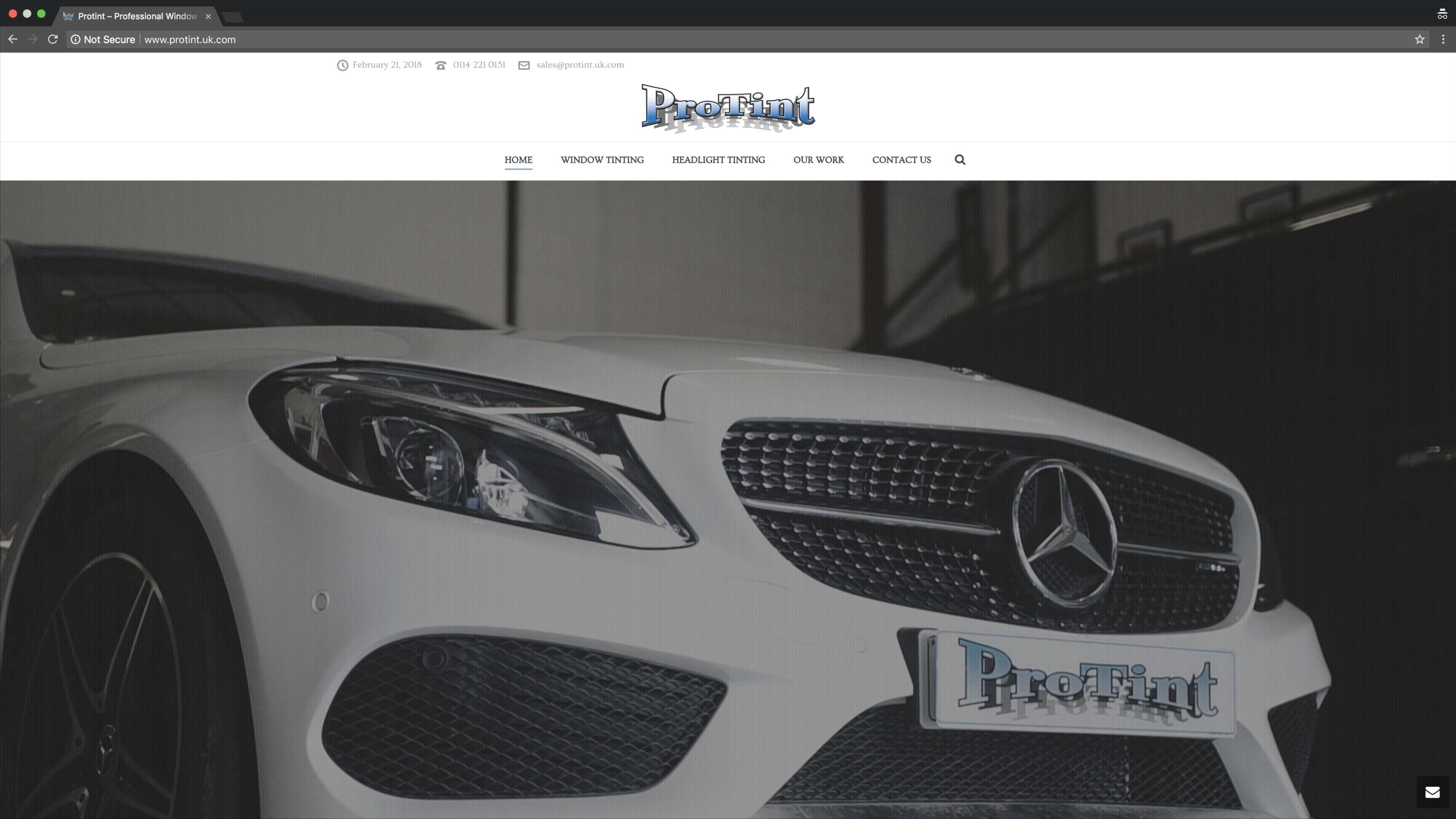 ProTint Window Tinting Sheffield Website by Terence Campbell