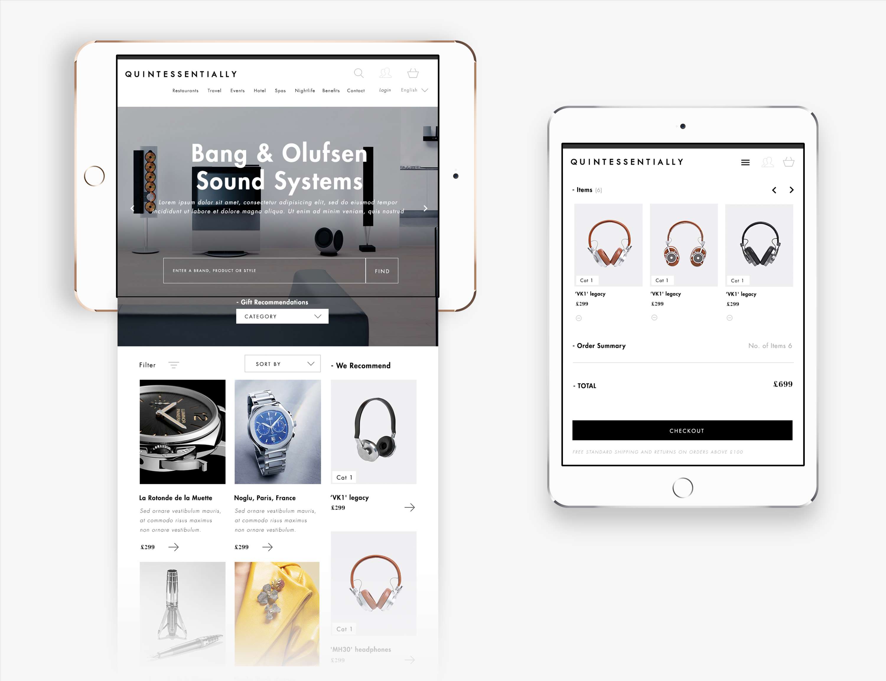 Website Design for Quintessentially Group - UI, UX concepting, e-commerce and responsive design by Chris Charalambous