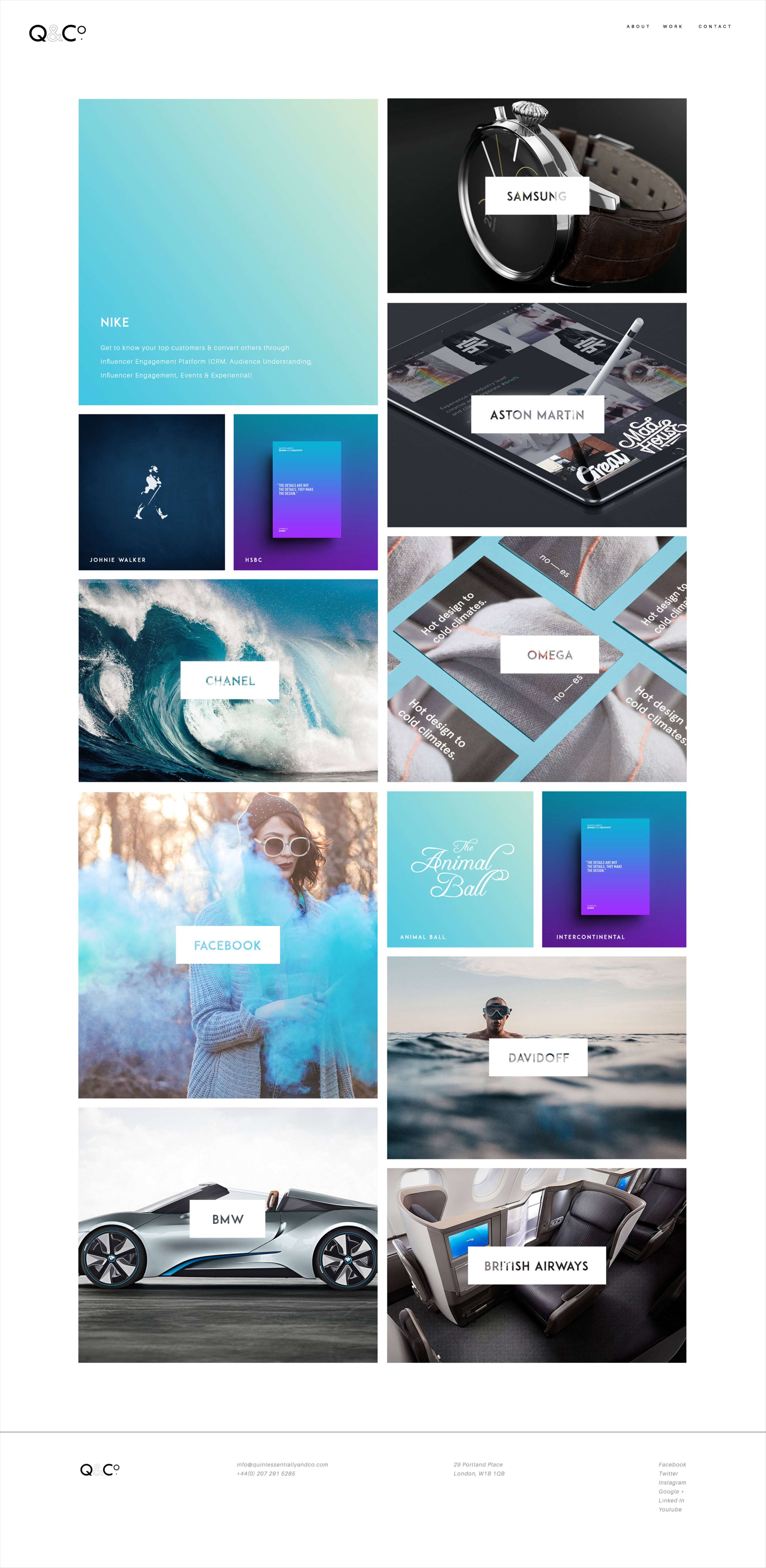 Responsive Web Design and branding for Quintessentially & Co. London by Chris Charalambous