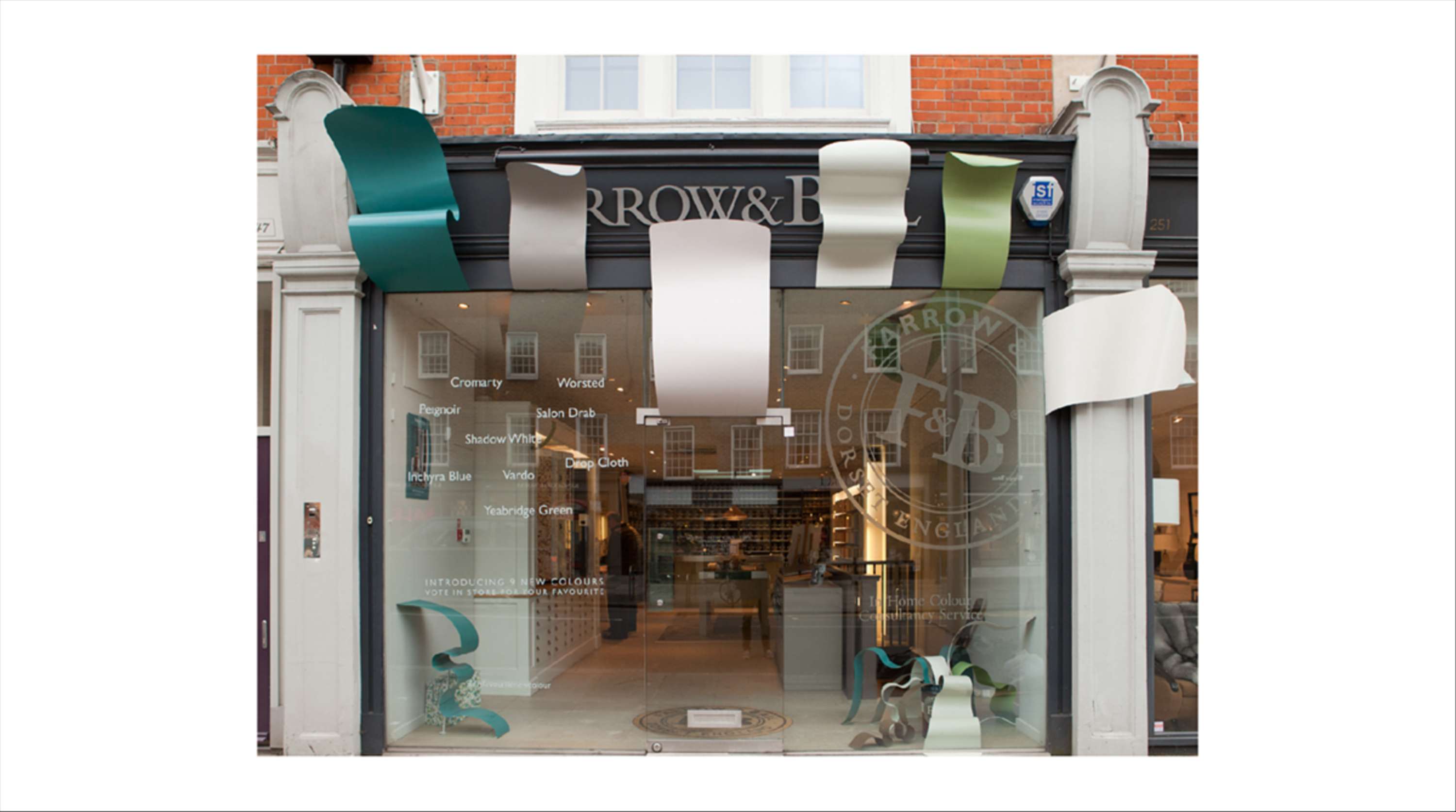 Farrow & Ball Windows Display by Hadrien Chatelet