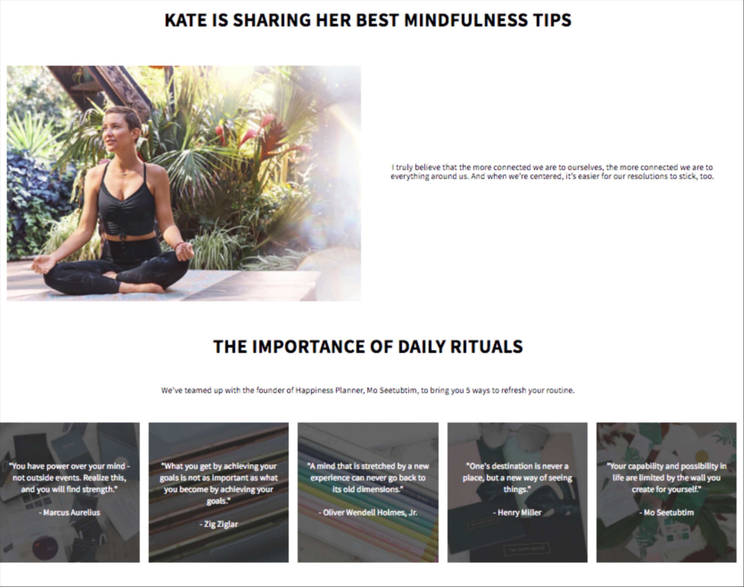 Fabletics content hub and category page design by Verena Brune