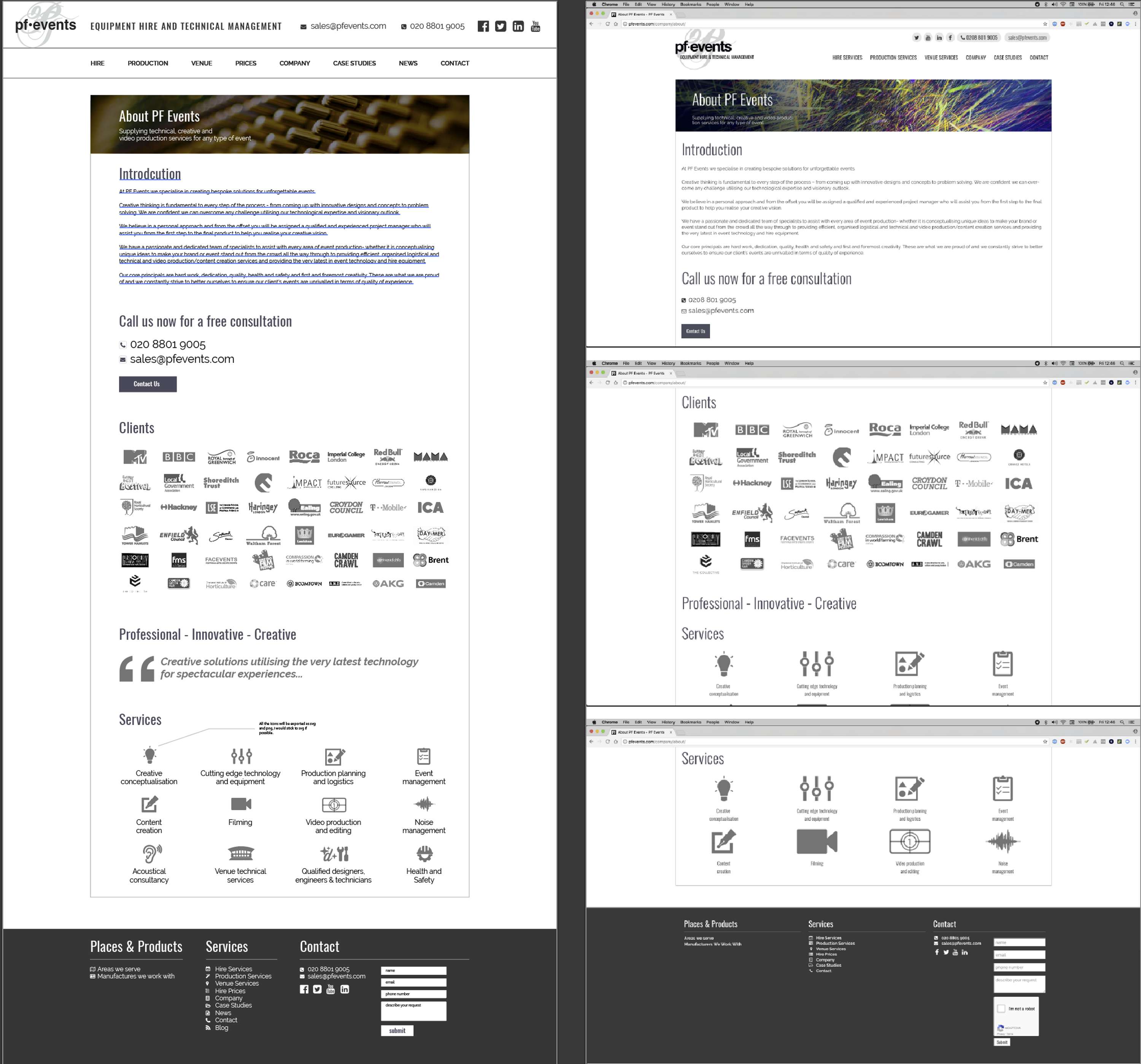 PF Events - Web Redesign + Marketing Collaterals by Nor Mira Canales