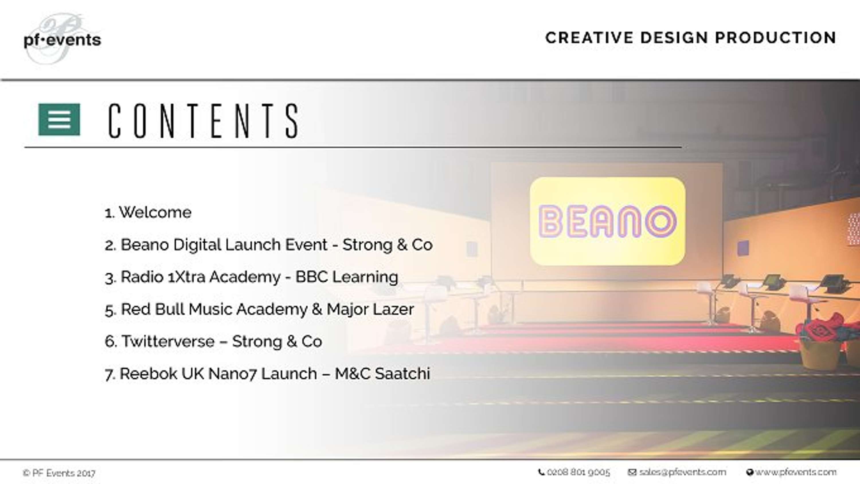 PF Events - Web Redesign + Marketing Collaterals by Nor Mira Canales
