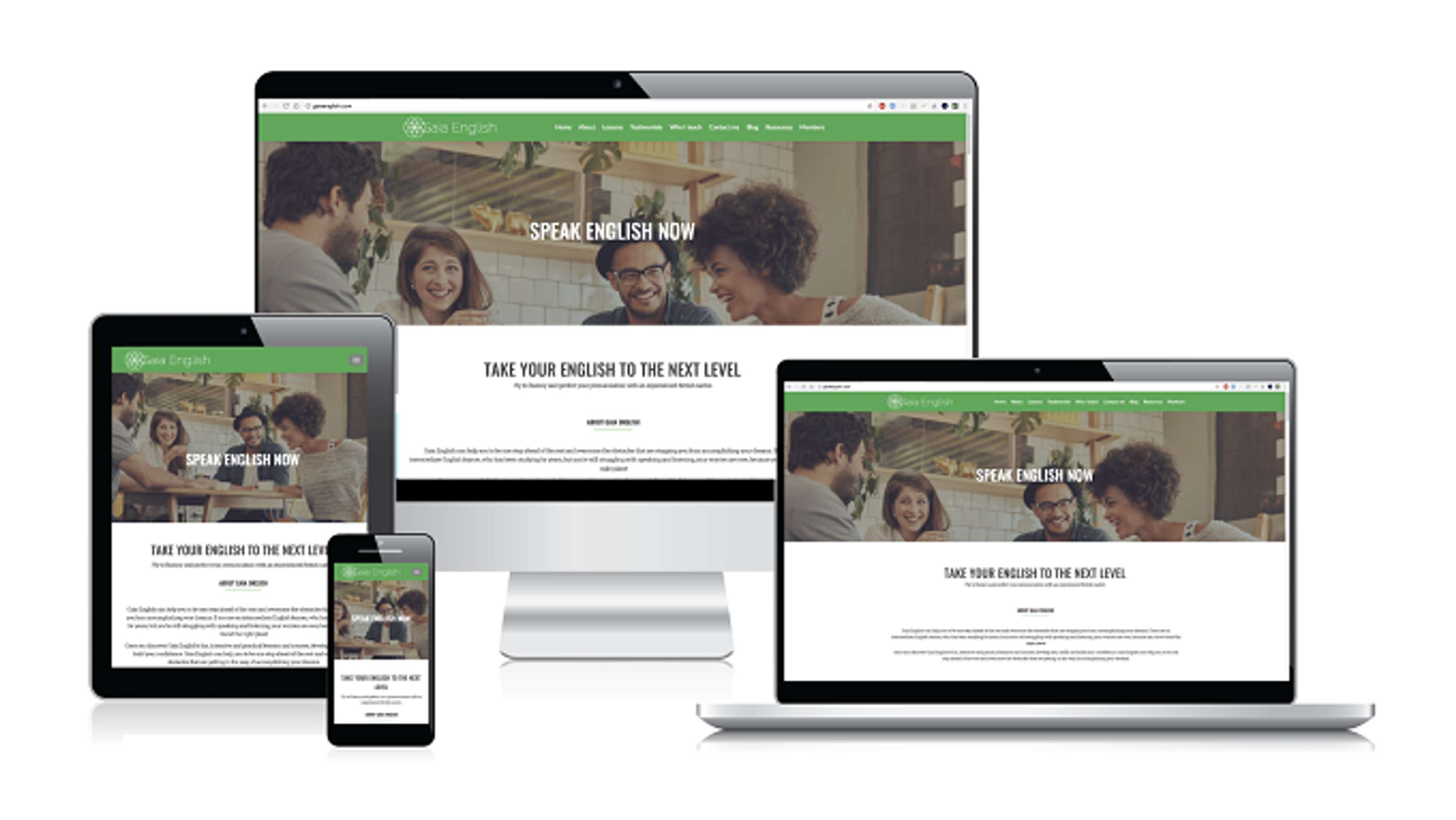 Gaia English - Logo Design - Web Design and development by Nor Mira Canales