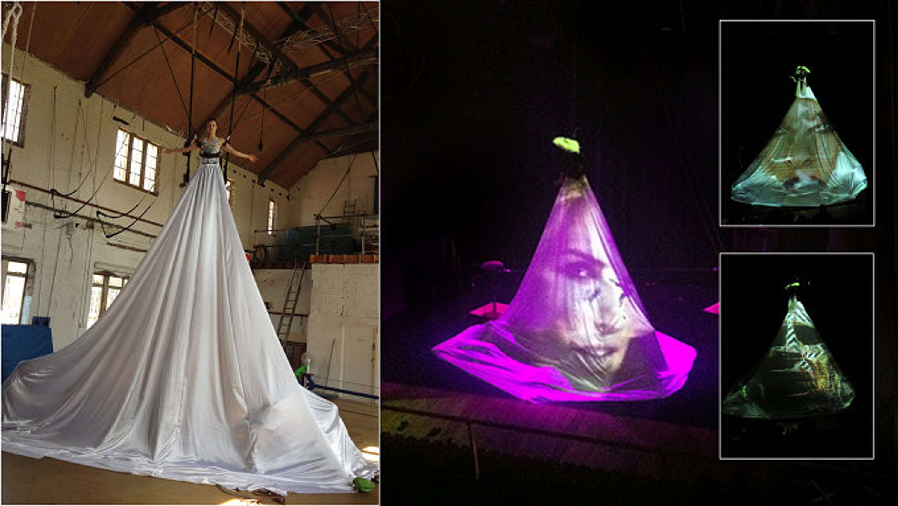 Giant Dress Projection Mapping & Content Creation by Nor Mira Canales