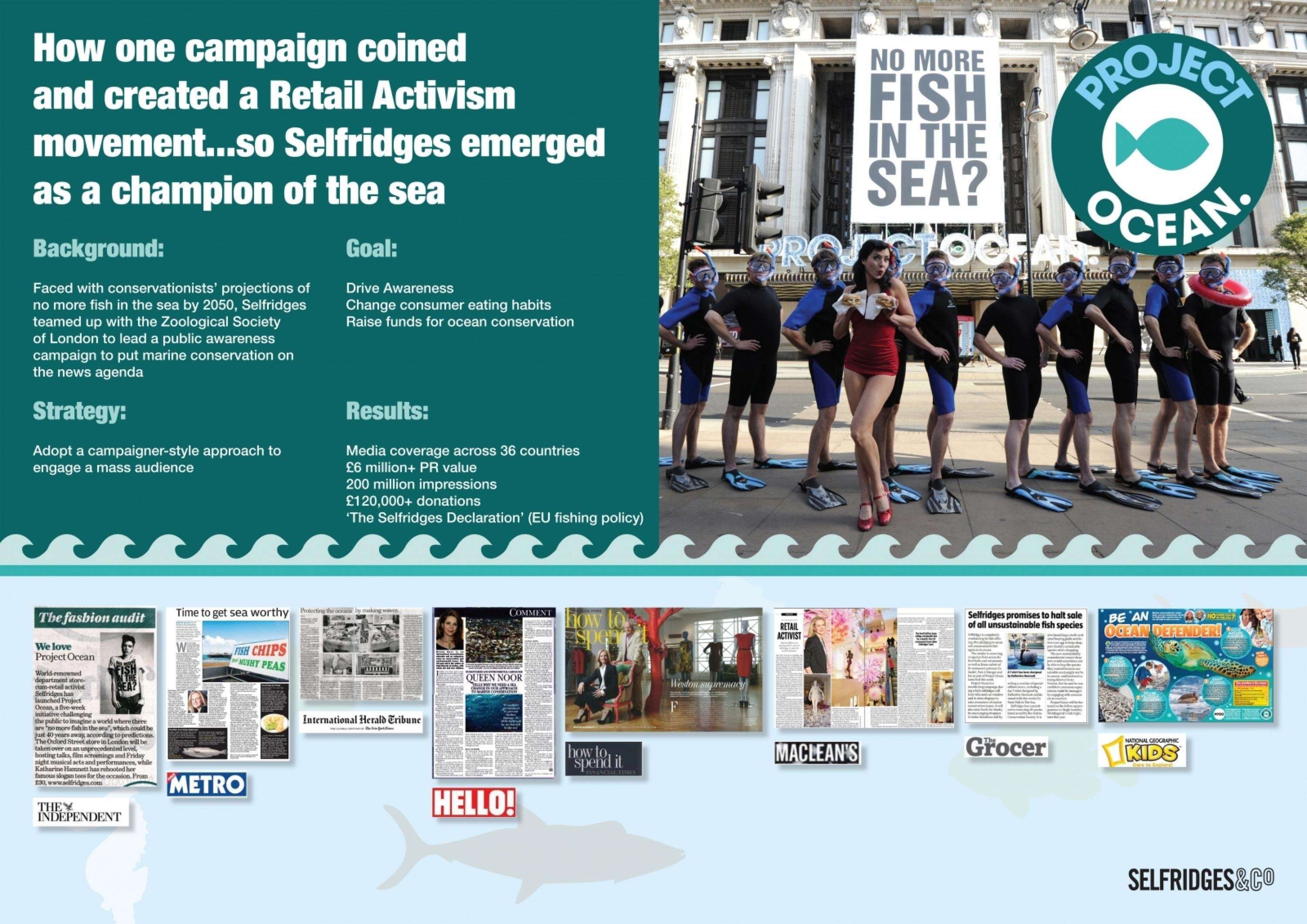 Project director for Selfridges PROJECT OCEAN by Sam Brown