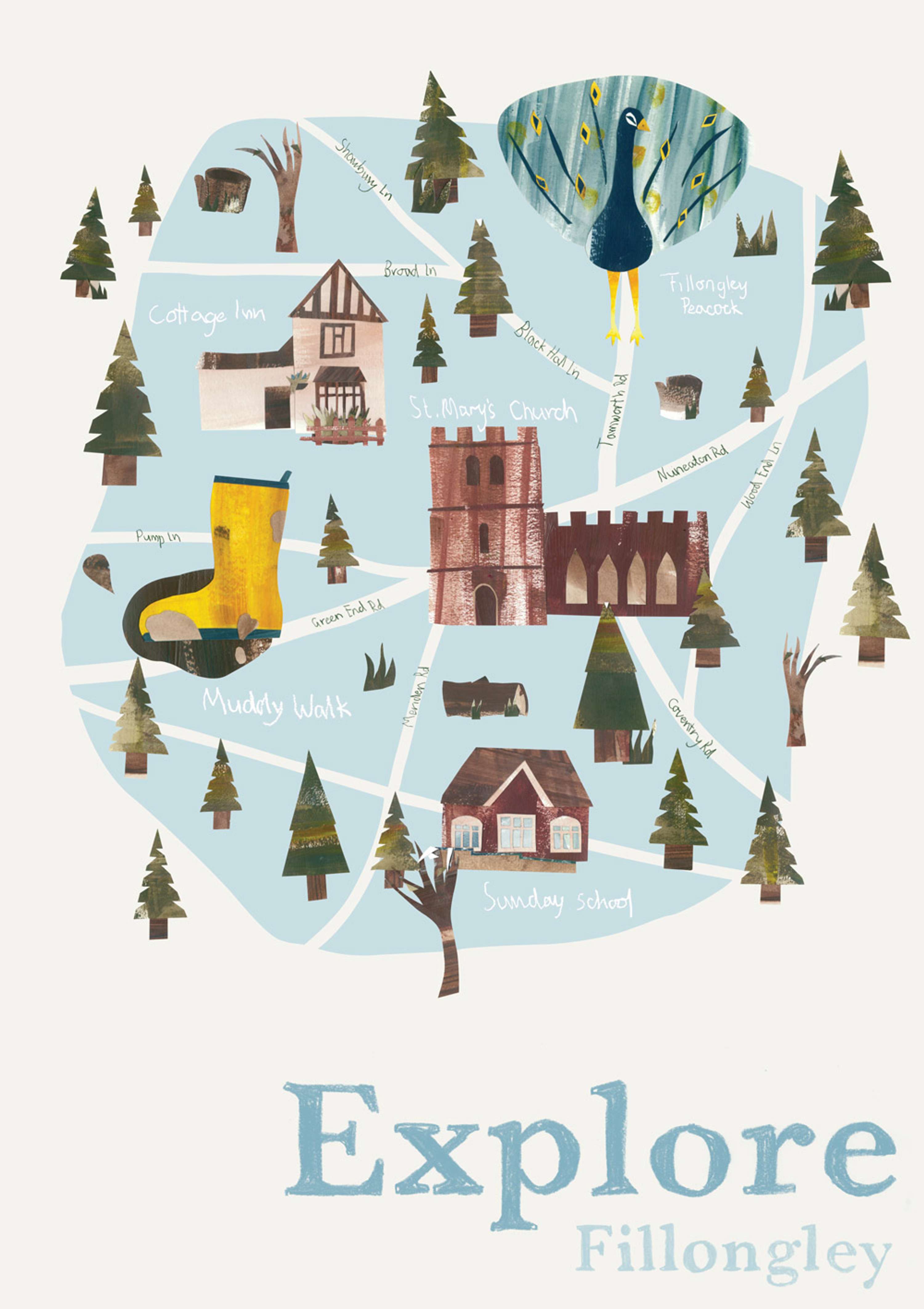 Fillongley Map by Laura Evans