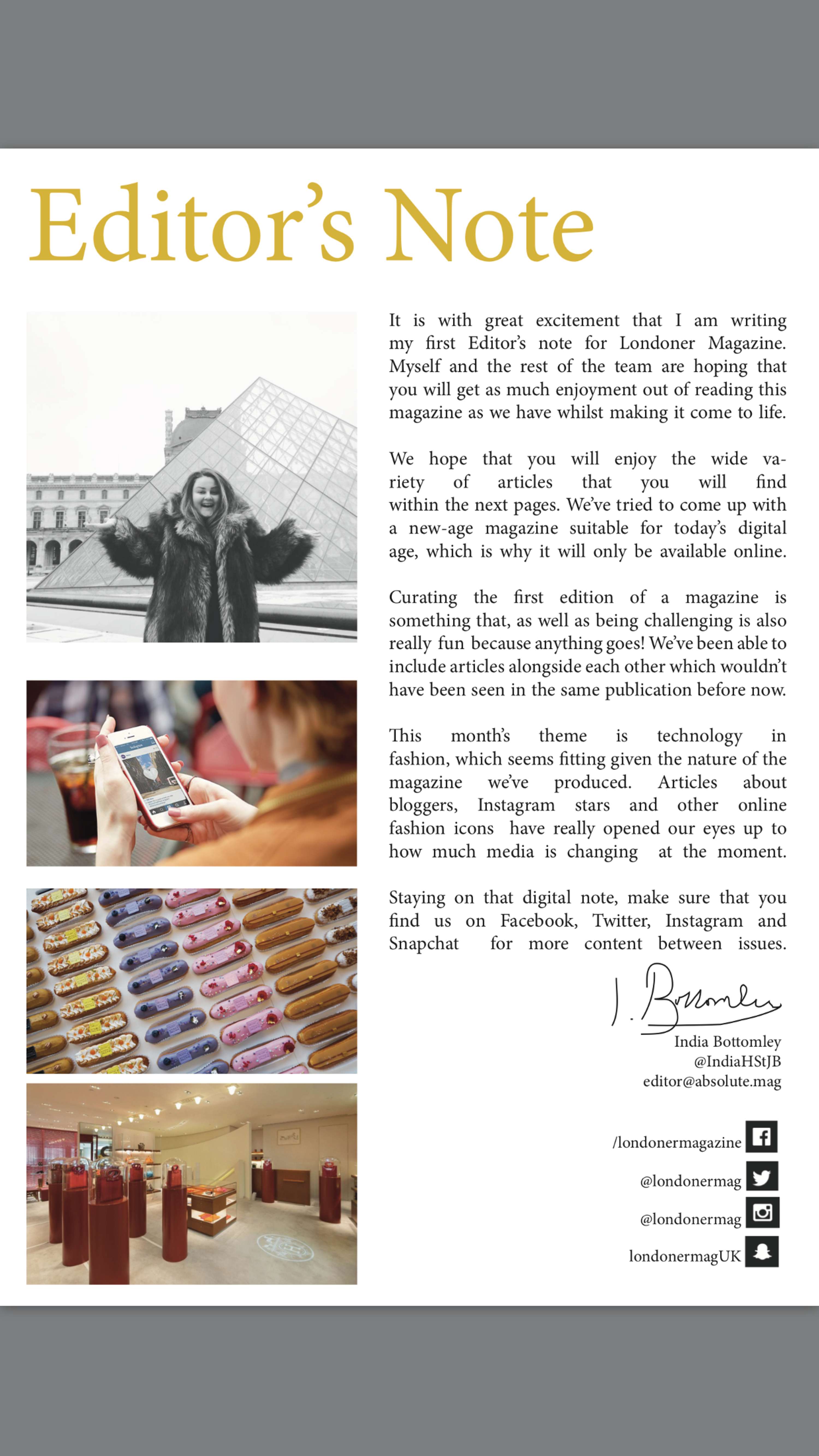 The Londoner - final project for "Language in the Media" module by India Bottomley