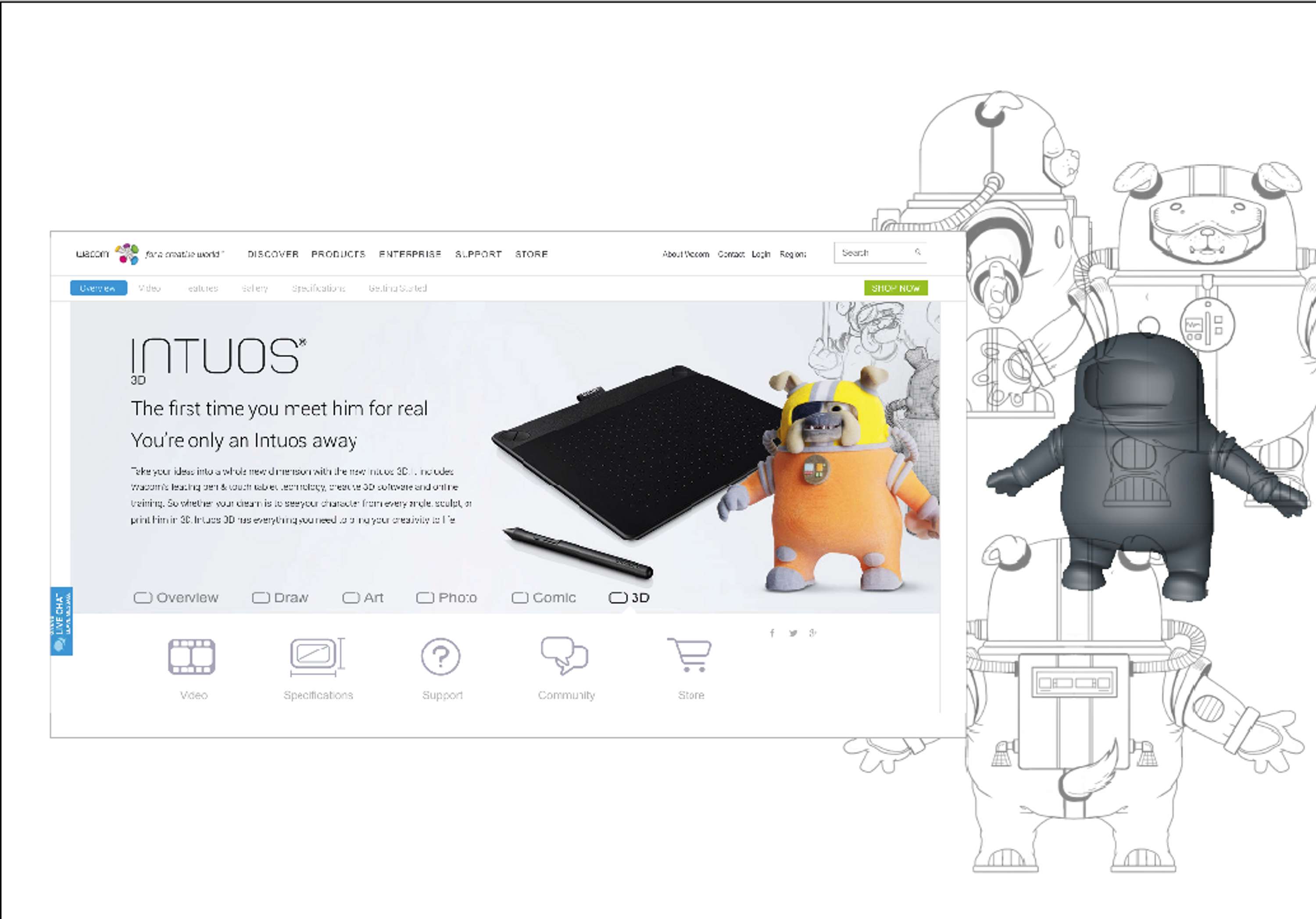 Wacom Intuos 3D by Sarah Morris