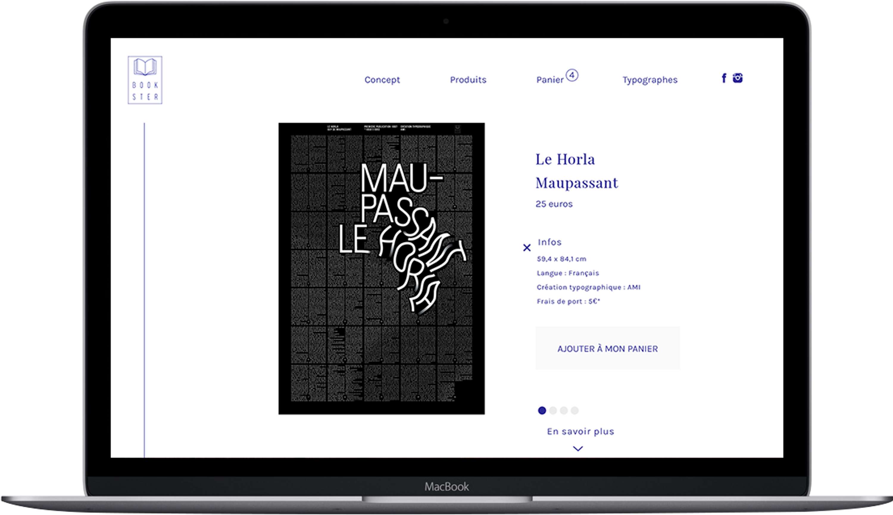 Bookster Webdesign by Pauline Pourcelot